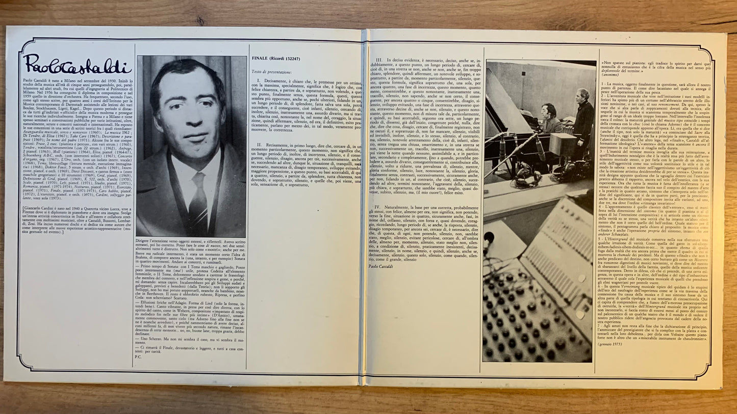 PAOLO CASTALDI - FINALE (1971-1973)...OG ITA 1975...VG+/VG++