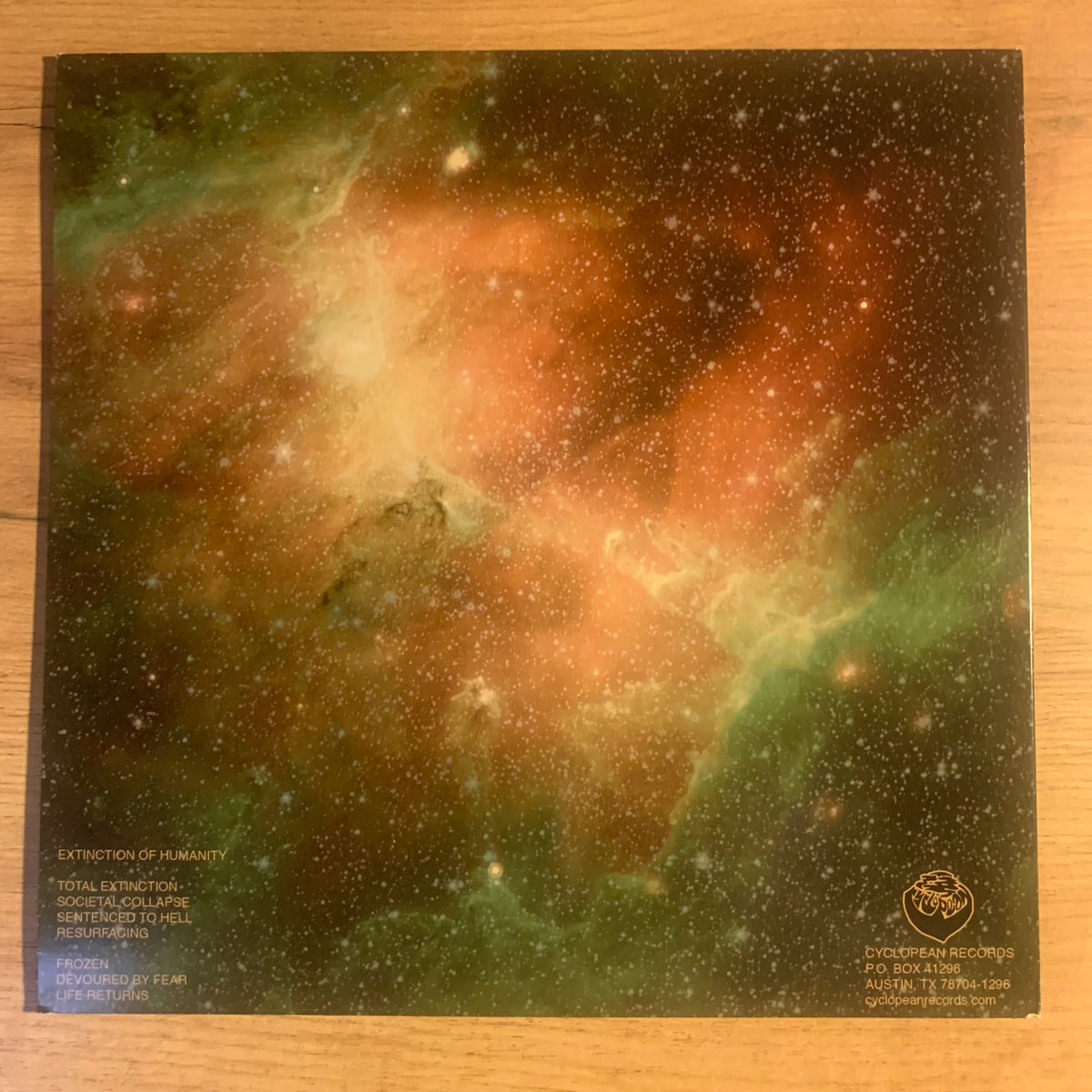 Pochette verso Mammoth Grinder Extinction of Humanity