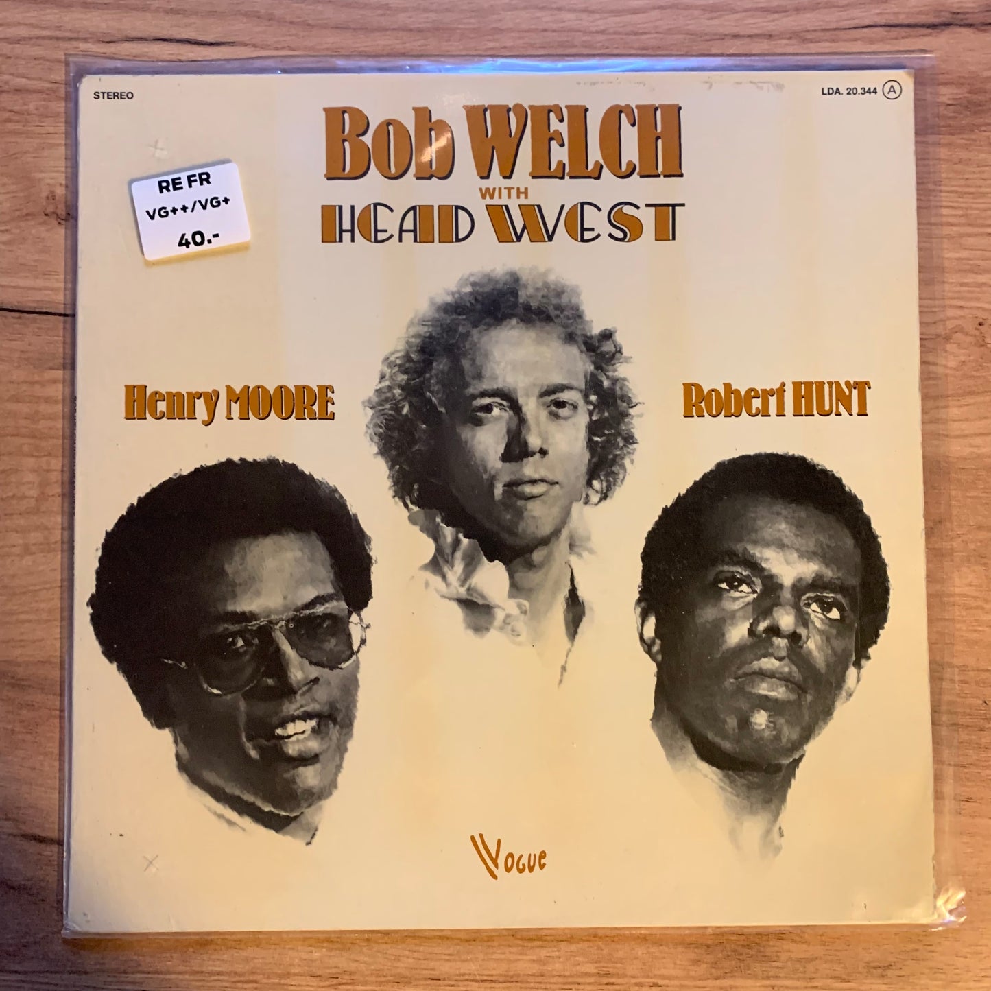 BOB WELCH WITH HEAD WEST...OG FR... VG++/VG+