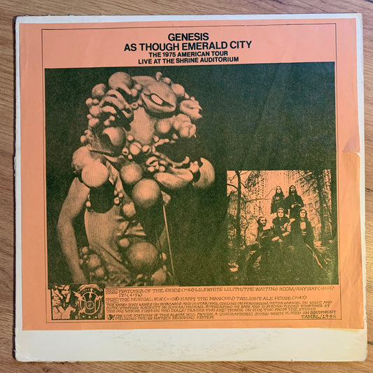GENESIS - AS THOUGH EMERALD CITY...LP BOOT US 1976...VG/VG