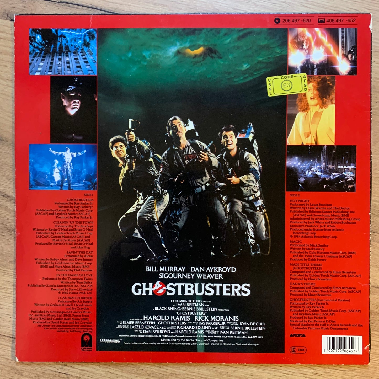 GHOSTBUSTERS - ORIGINAL SOUNDTRACK ALBUM...OG EU 1984...VG+/VG