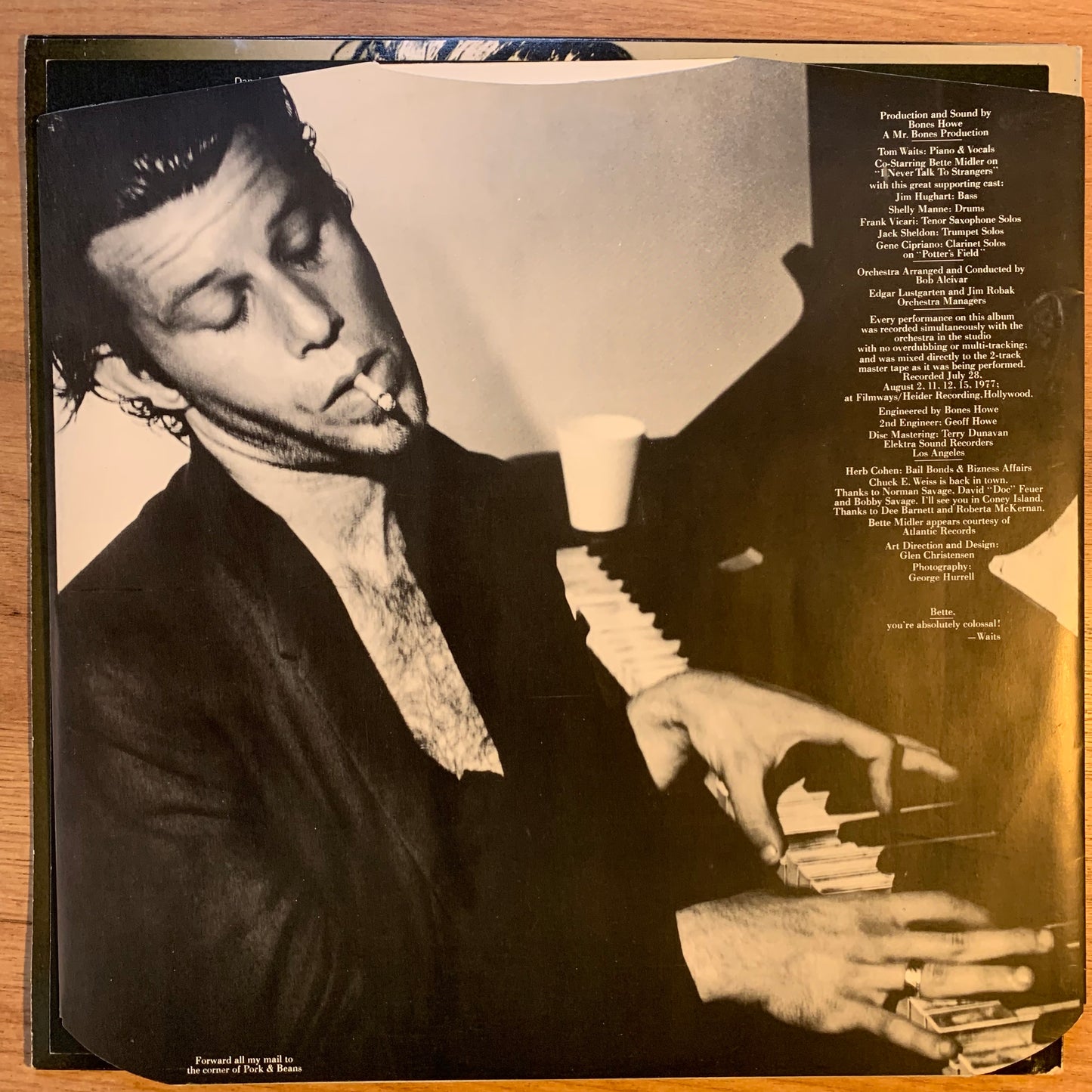TOM WAITS - FOREIGN AFFAIRS...OG UK 1977...EX/VG+