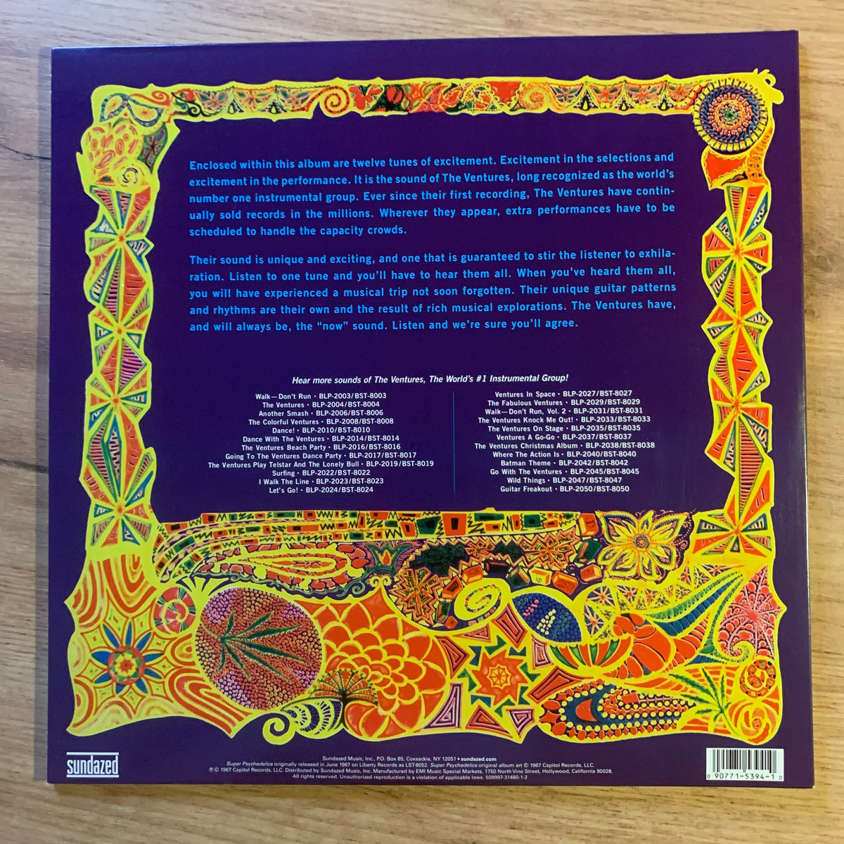 The Ventures Super Psychedelics : pochette verso