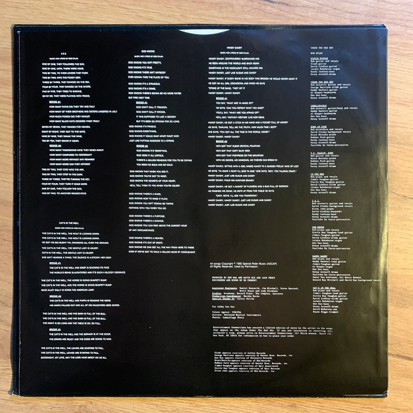 BOB DYLAN - UNDER THE RED SKY...OG NL 1991...VG/VG++