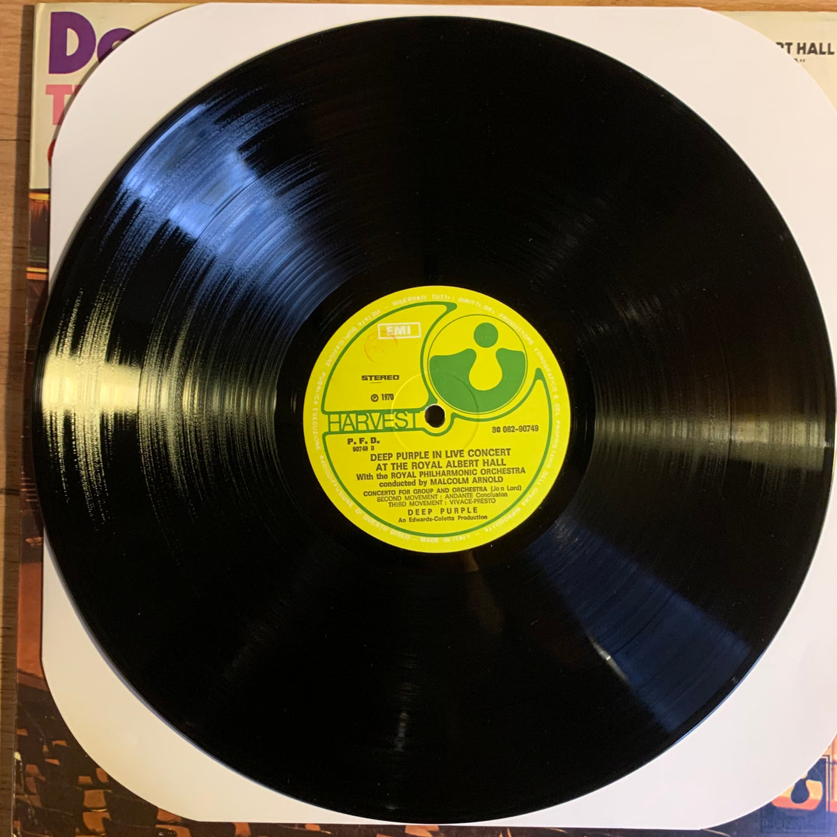 Deep Purple Concerto, disque Harvest italien