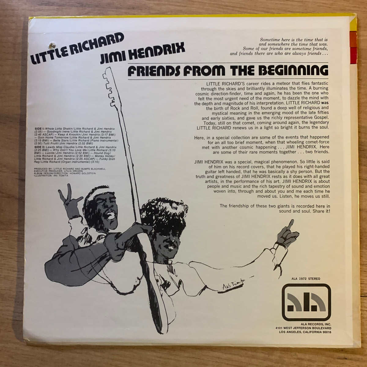 Jimi Hendrix Little Richard Friends From The Beginning : pochette verso