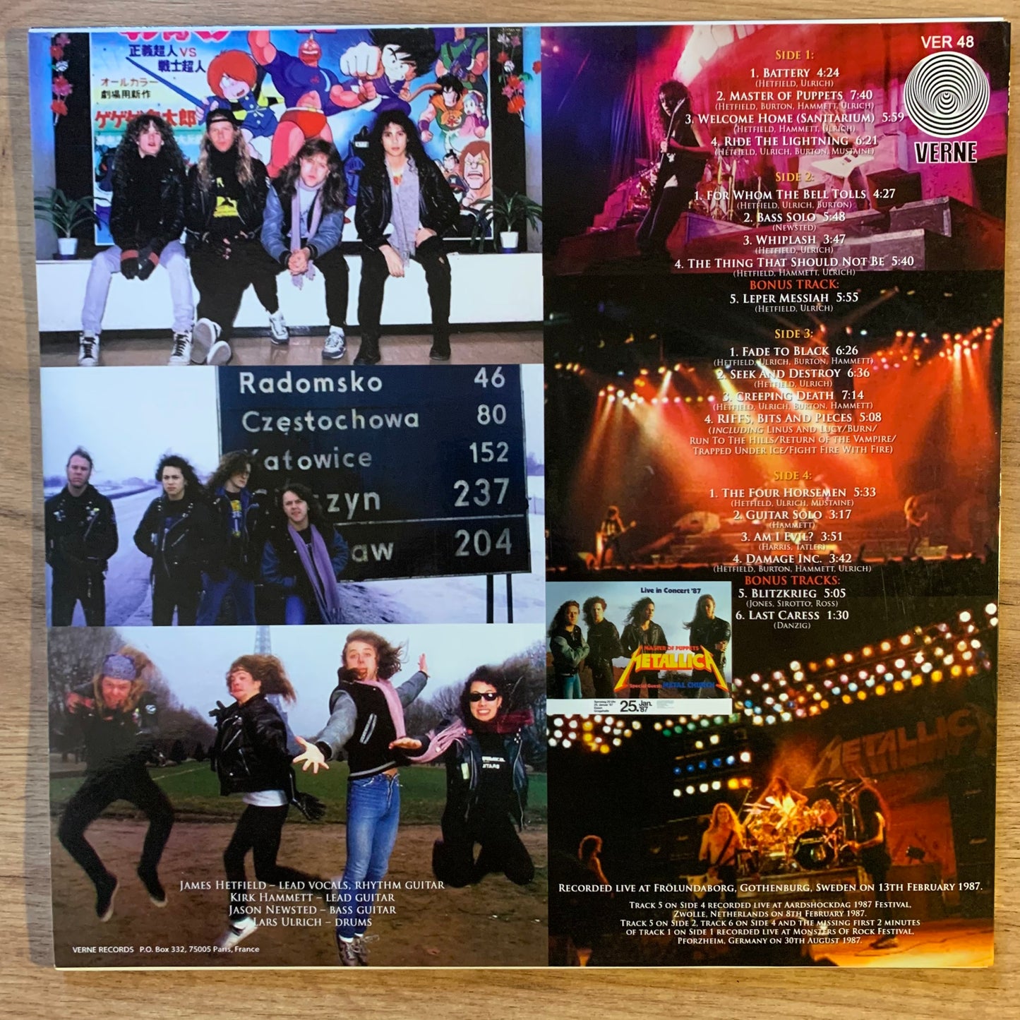 METALLICA - LIVE IN GOTHENBURG 1987...BOOT FR 2017...EX/EX