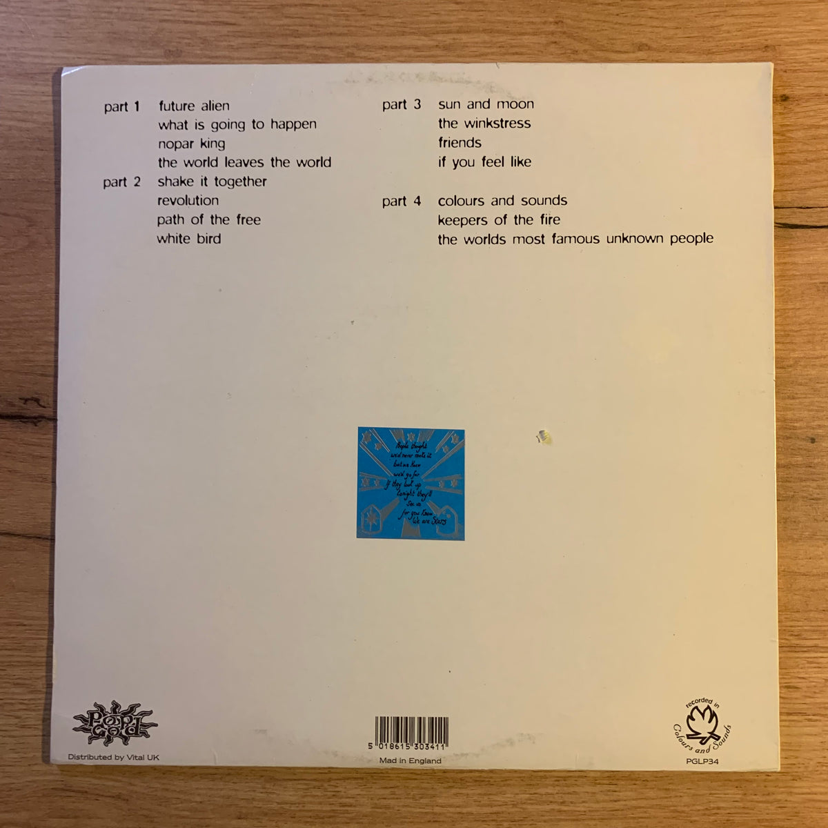 The Moonflowers Colours and Sounds : pochette verso