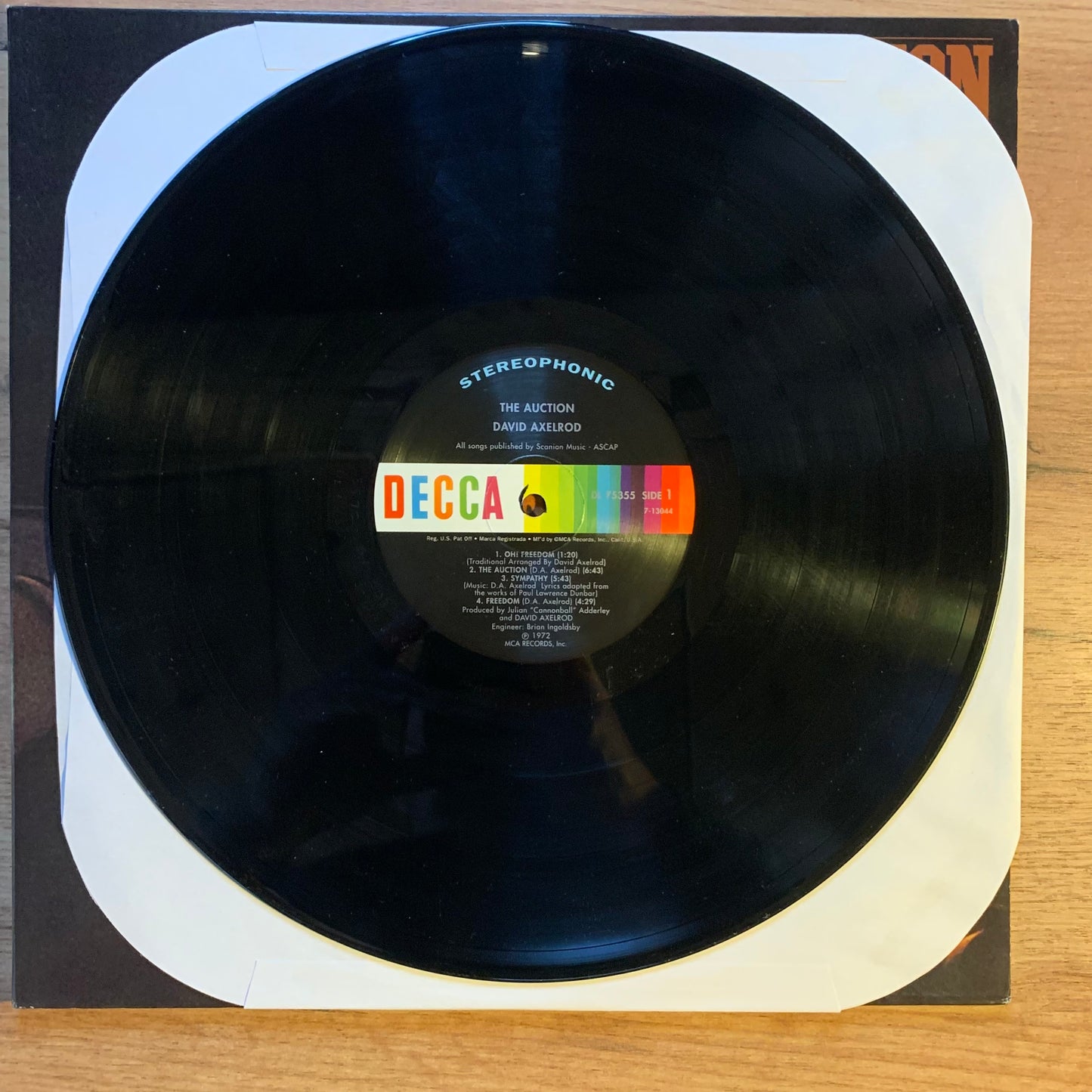 DAVID AXELROD - THE AUCTION...OG US 1972...VG/VG++