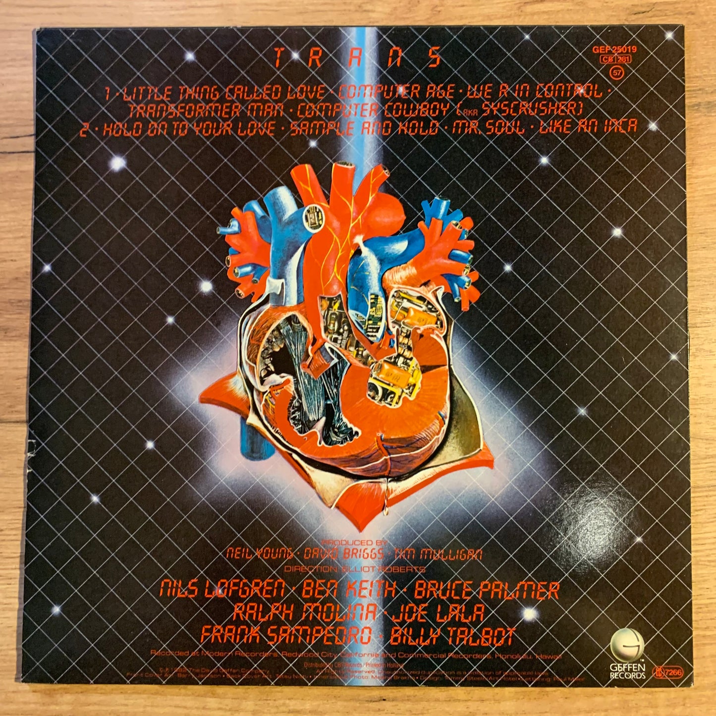 Neil Young - Trans - Pochette verso