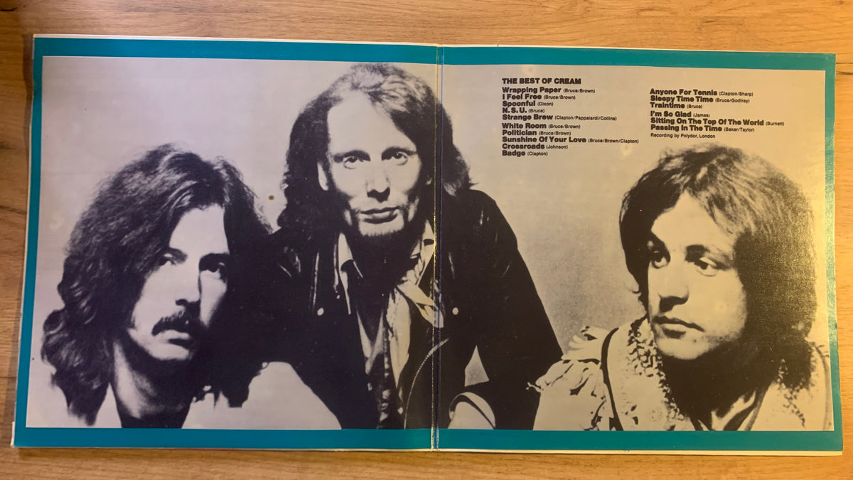 Cream The Best Of Cream : intérieur de la pochette ouvrante