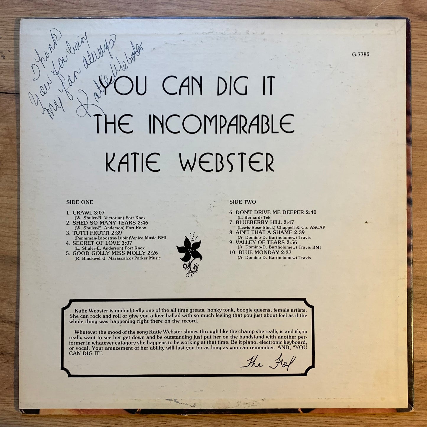 KATIE WEBSTER - YOU CAN DIG IT...OG US 1989...VG+/VG