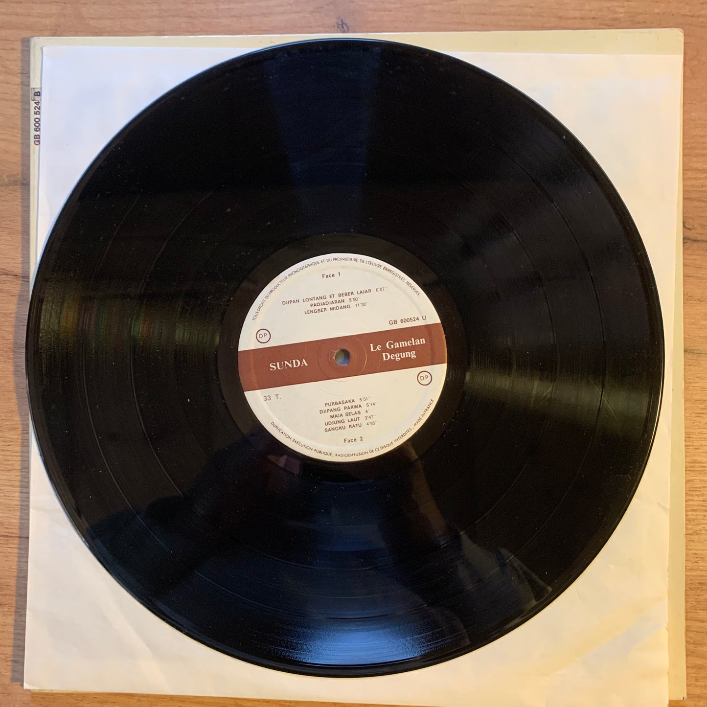 SUNDA - LE GAMELAN DEGUNG...OG FR...VG++/VG+