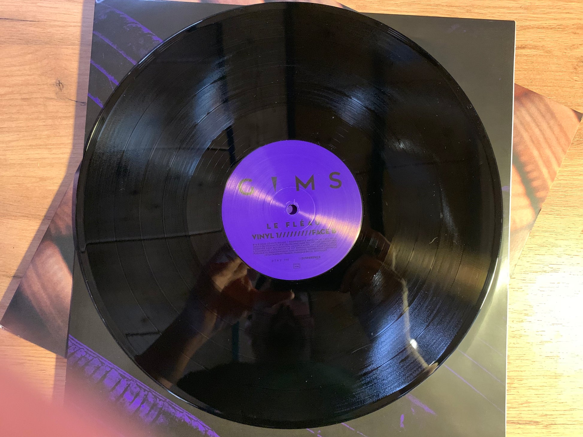 Pochette verso – GIMS Le Fléau, bande de pneus, tracklist 4 faces (A à D), Universal / GIMS Productions