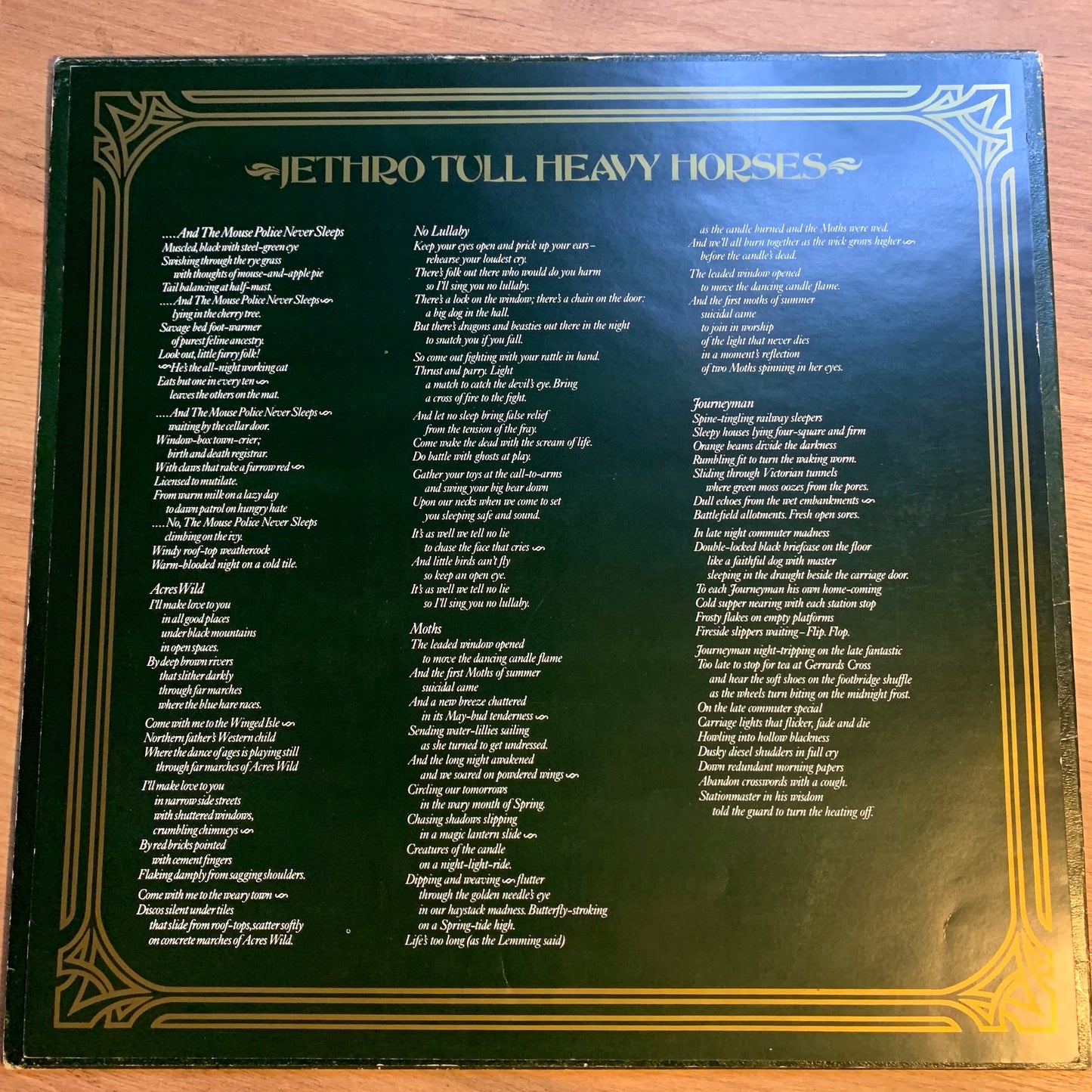 JETHRO TULL - HEAVY HORSES...OG GER 1978...VG++/VG+