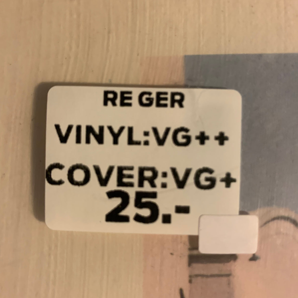 Étiquette état : RE GER, disque VG++, pochette VG+, 25 CHF