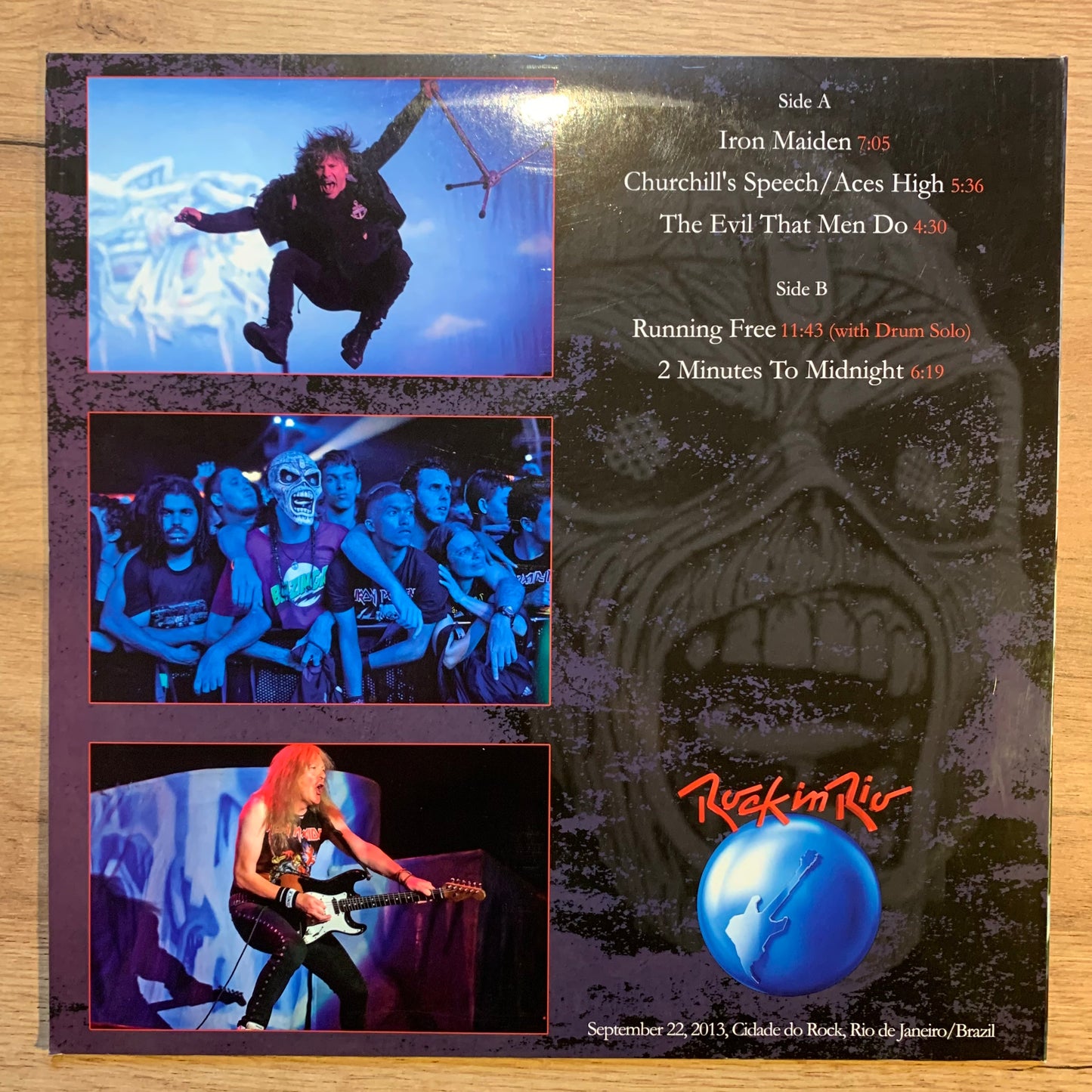 IRON MAIDEN - AIR RAID SIREN...BOOT 2014...VG++/EX