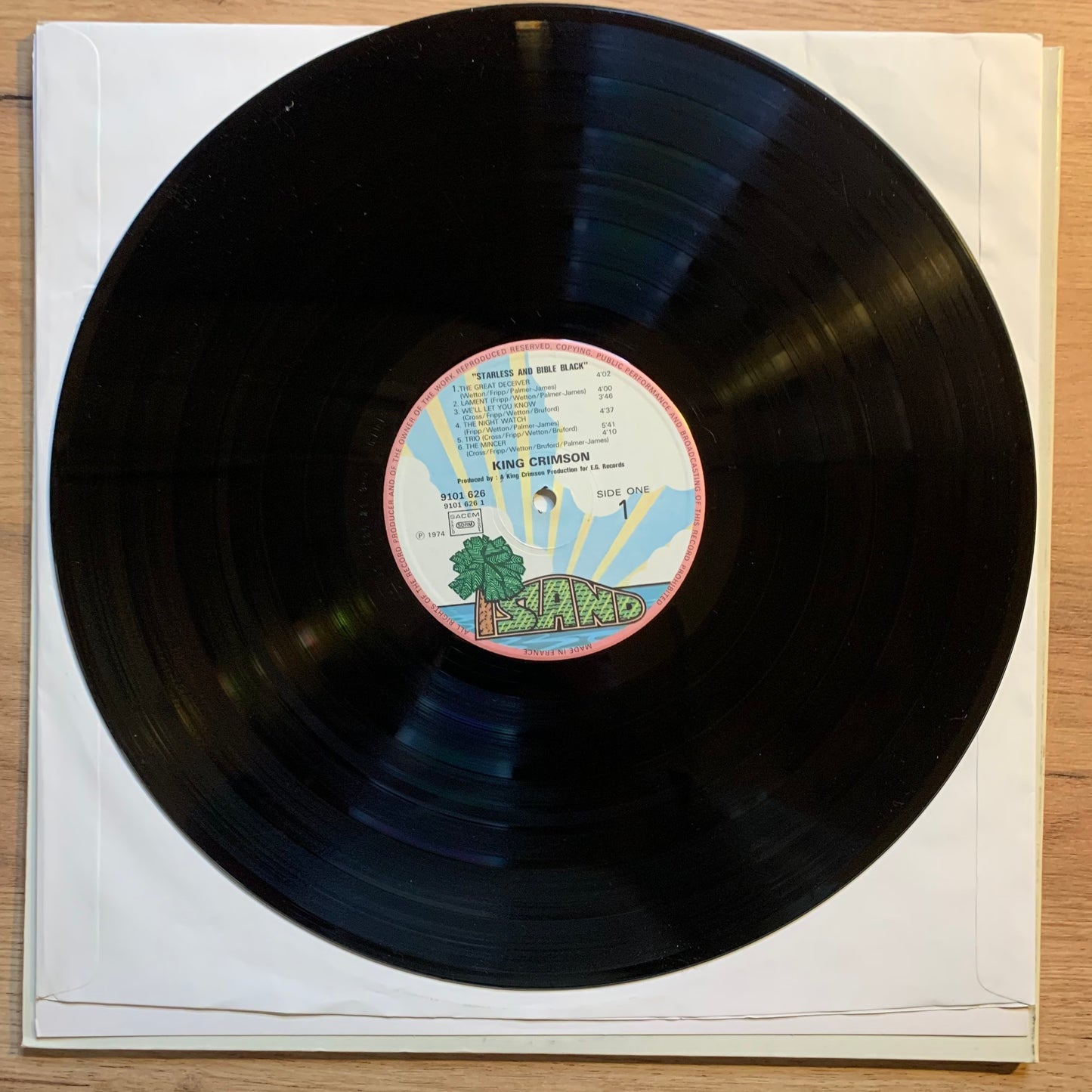 KING CRIMSON - STARLESS AND BIBLE BLACK...OG FR 1974...VG+/VG+