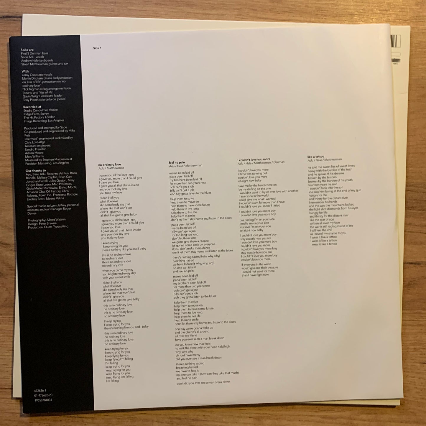 Sade - Love Deluxe - Étiquette état