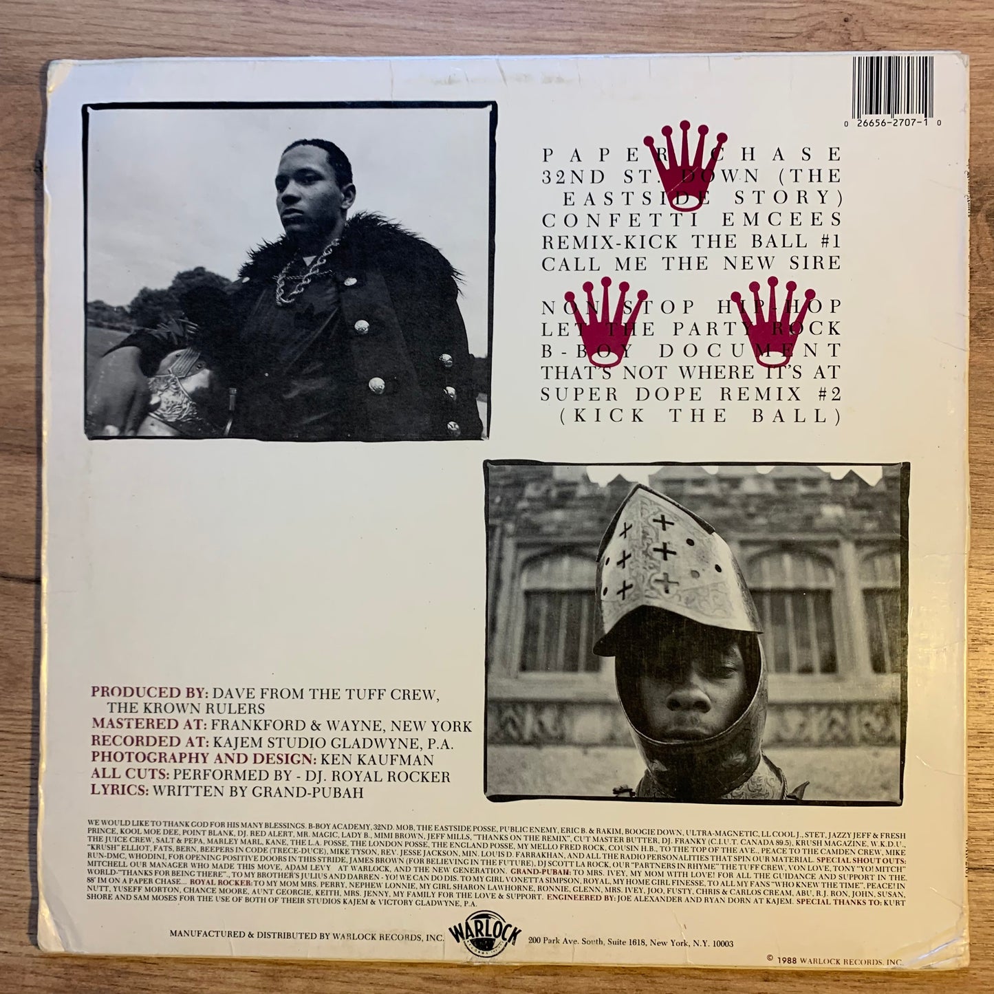 THE KROWN RULERS - PAPER CHASE...OG US 1988...VG/VG