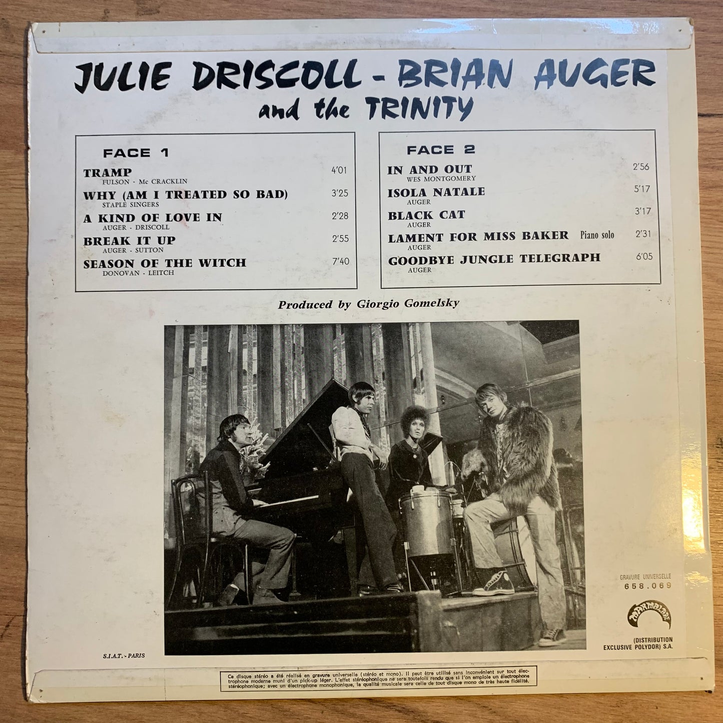 JULIE DRISCOLL, BRIAN AUGER AND THE TRINITY..OG FR 1967...VG+/VG++