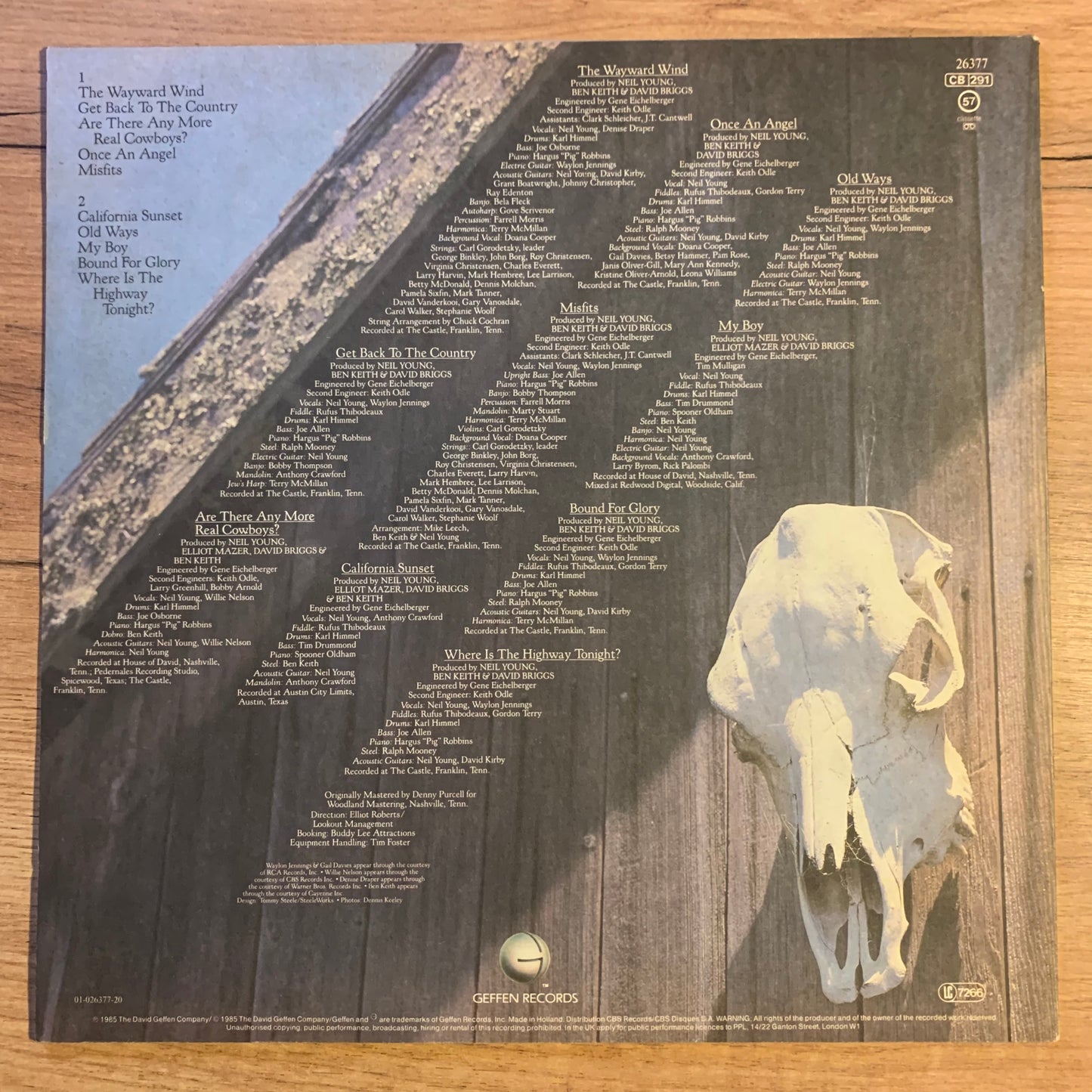Neil Young - Old Ways - Pochette verso