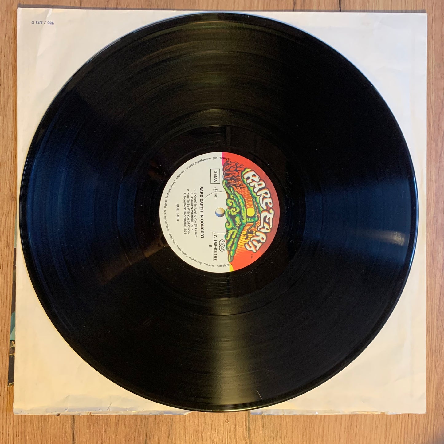 RARE EARTH - IN CONCERT...OG GER 1971...VG+/VG+