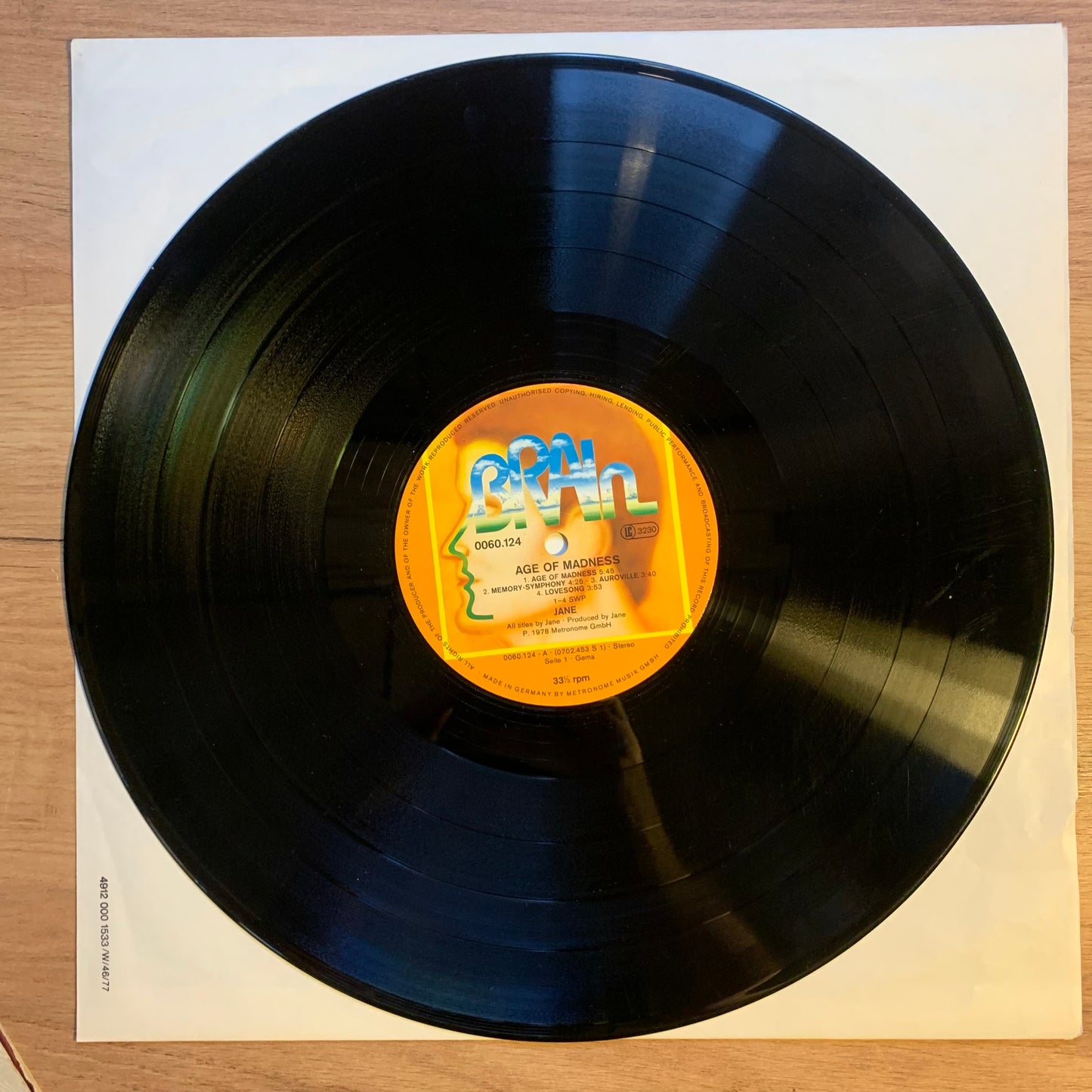 JANE - AGE OF MADNESS...OG GER 1978...VG/VG+