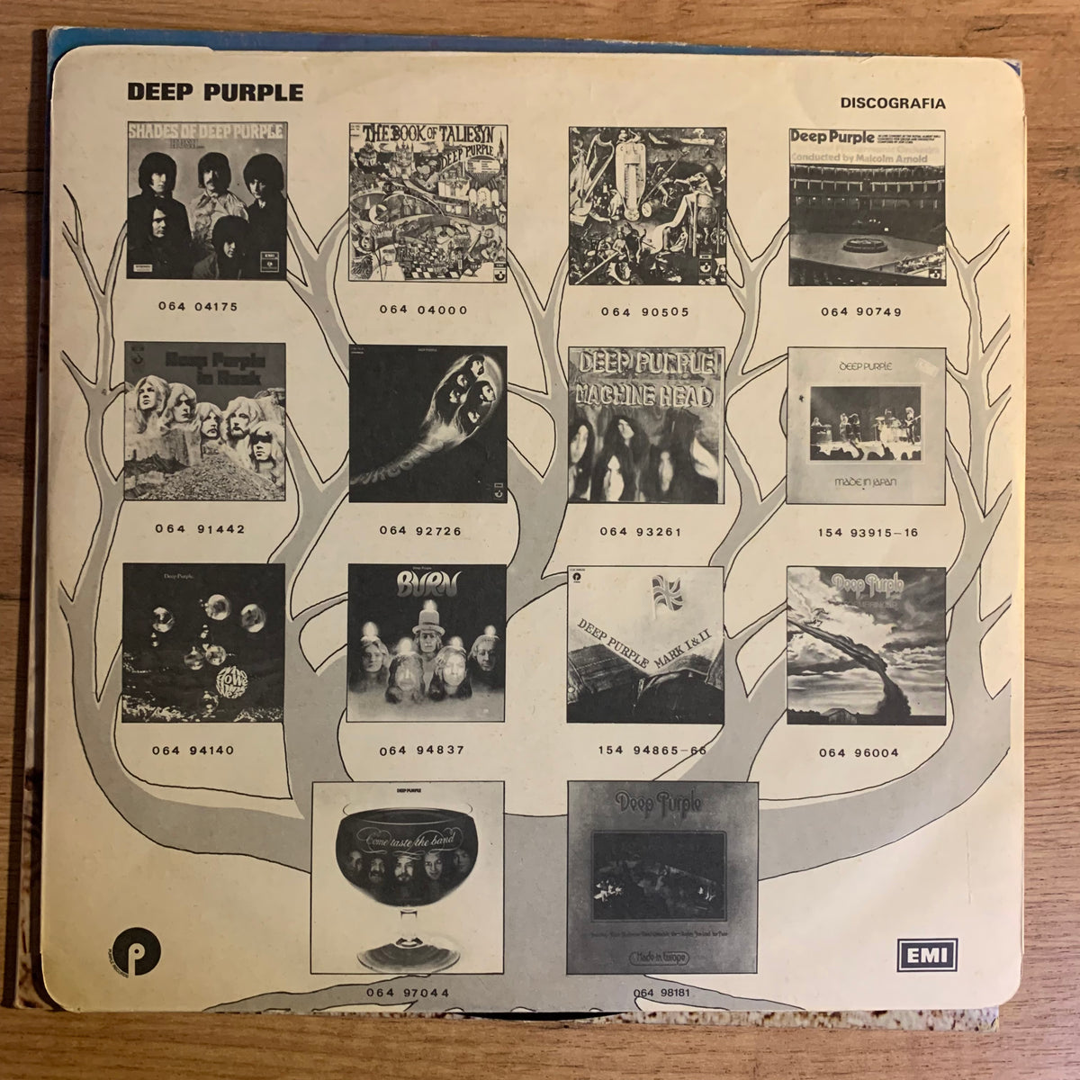 Sous-pochette discographie Deep Purple