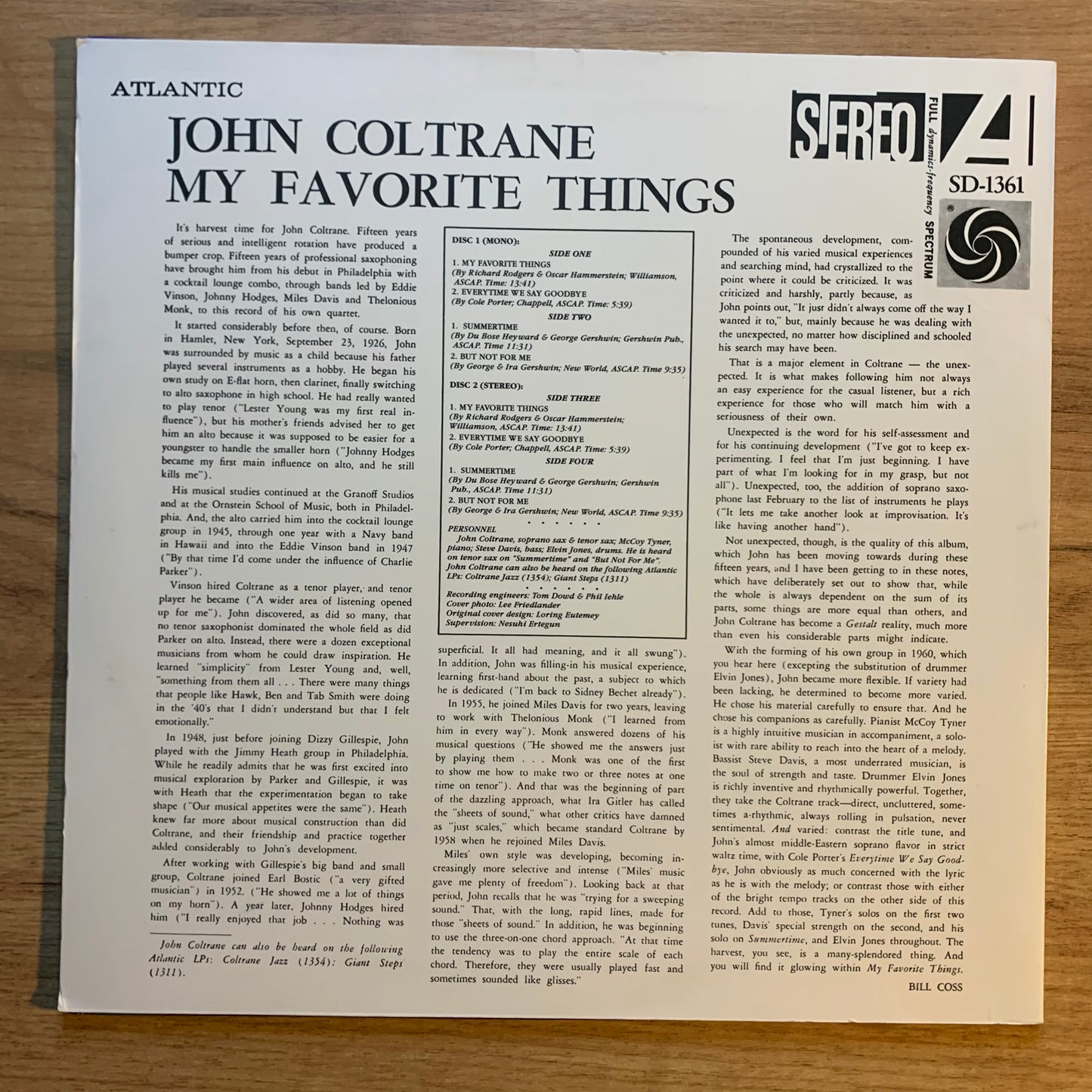 JOHN COLTRANE - MY FAVORITE THINGS...RE US 2010...VG+/VG+