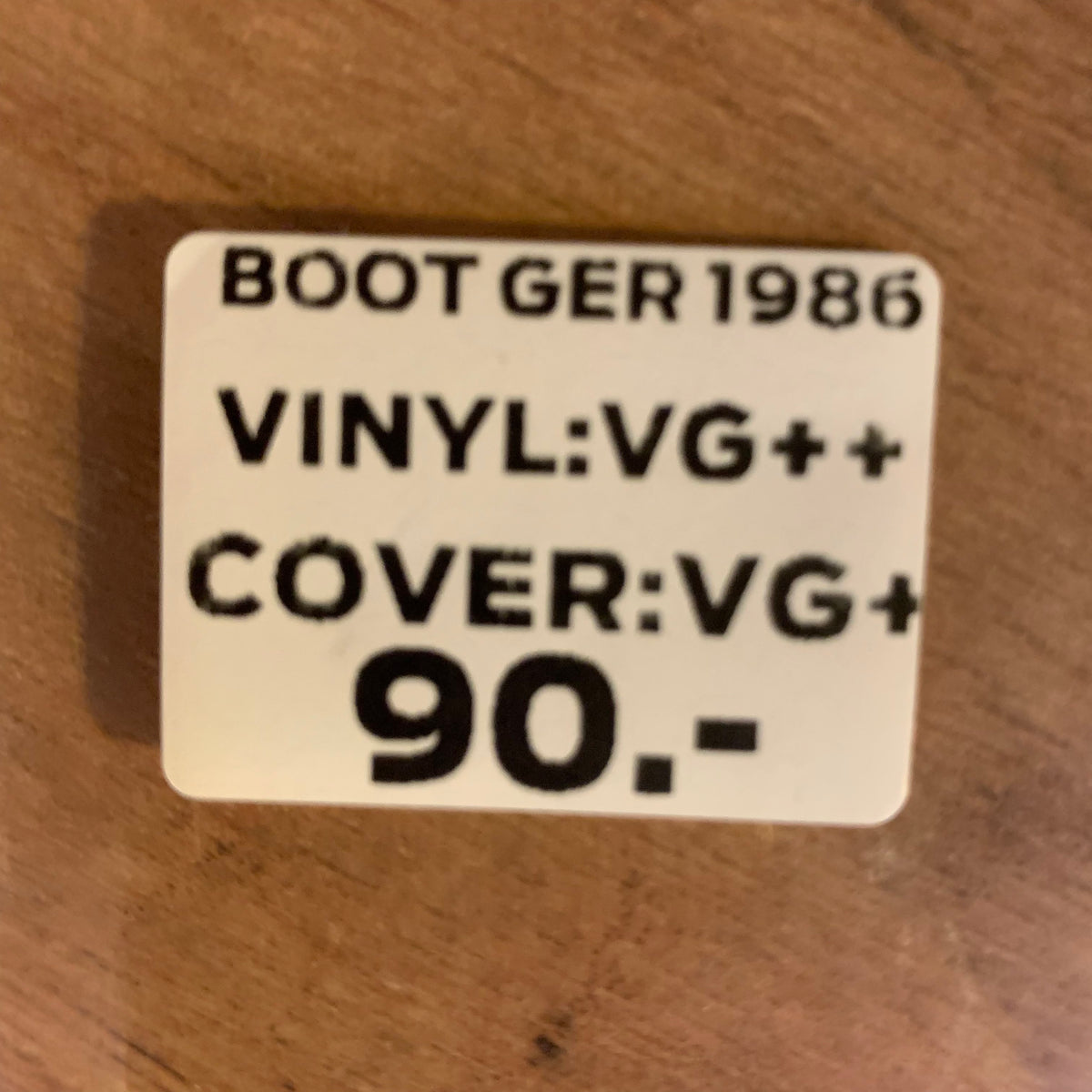 Étiquette BOOT GER 1986 VG++/VG+ 90 CHF
