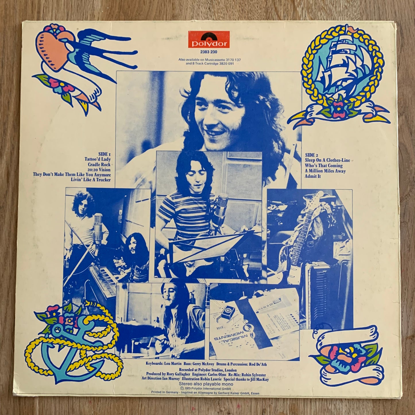 RORY GALLAGHER - TATTOO...OG GER 1973...VG++/VG+