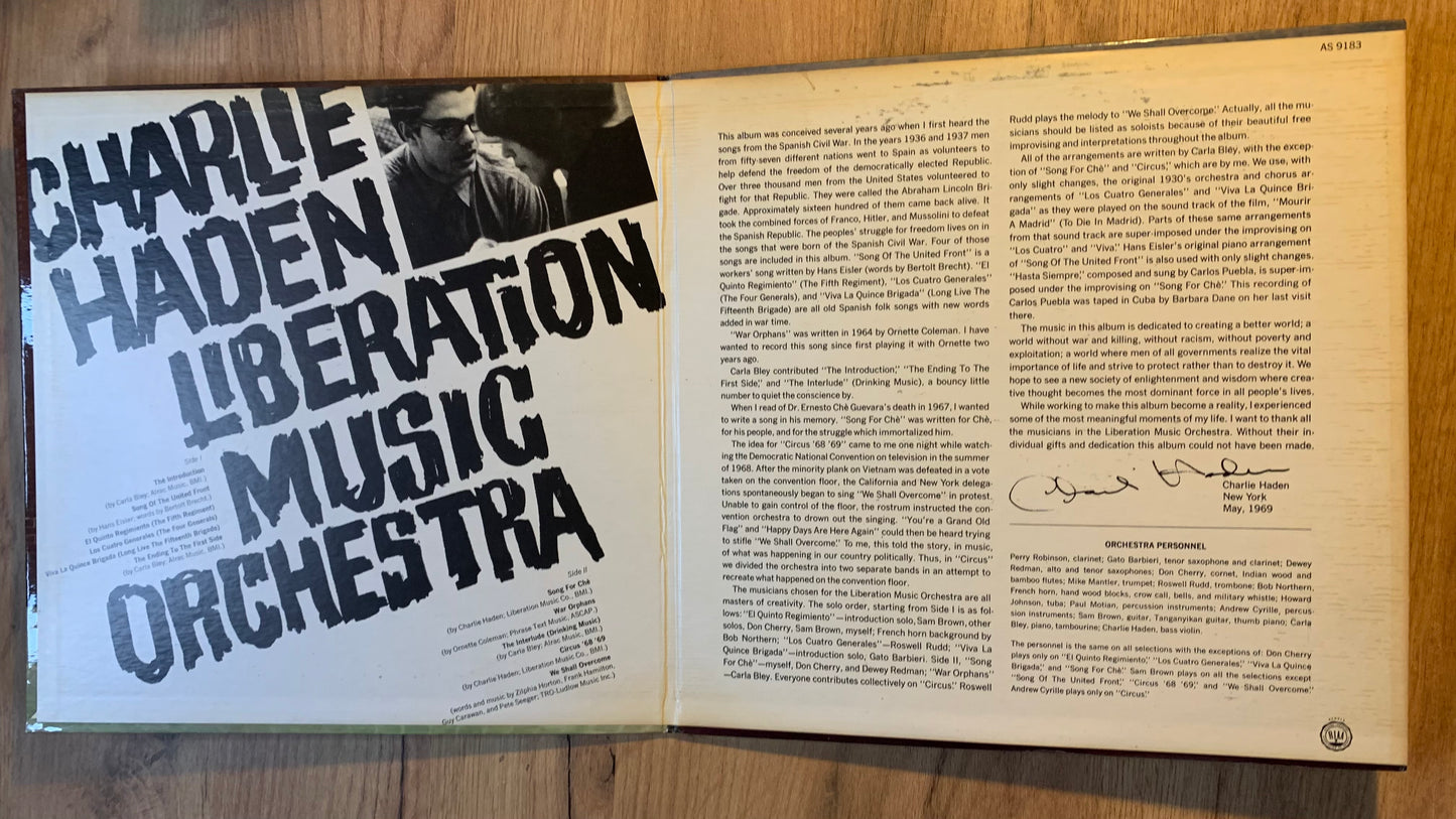 CHARLIE HADEN - LIBERATION MUSIC ORCHESTRA...OG FR 1970...VG+/VG