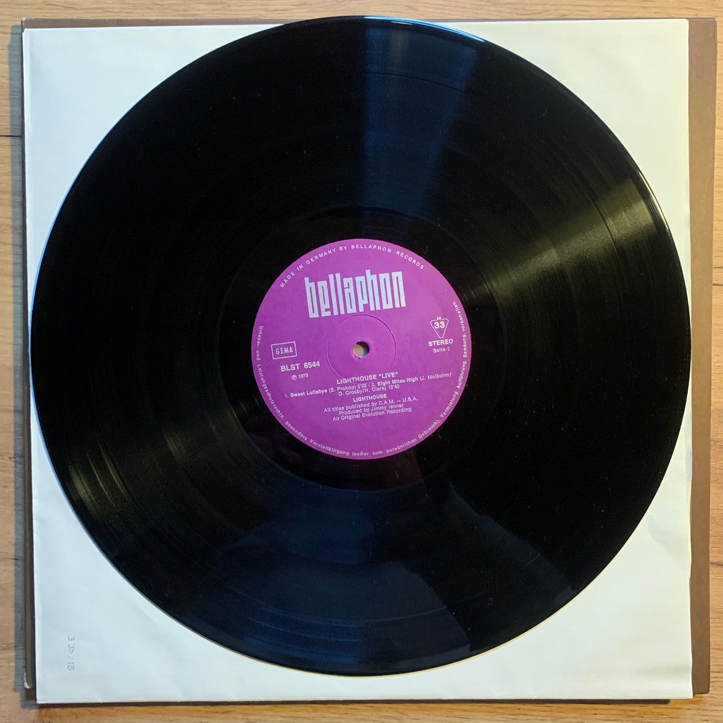 LIGHTHOUSE - LIVE!...OG GER 1973...EX/EX