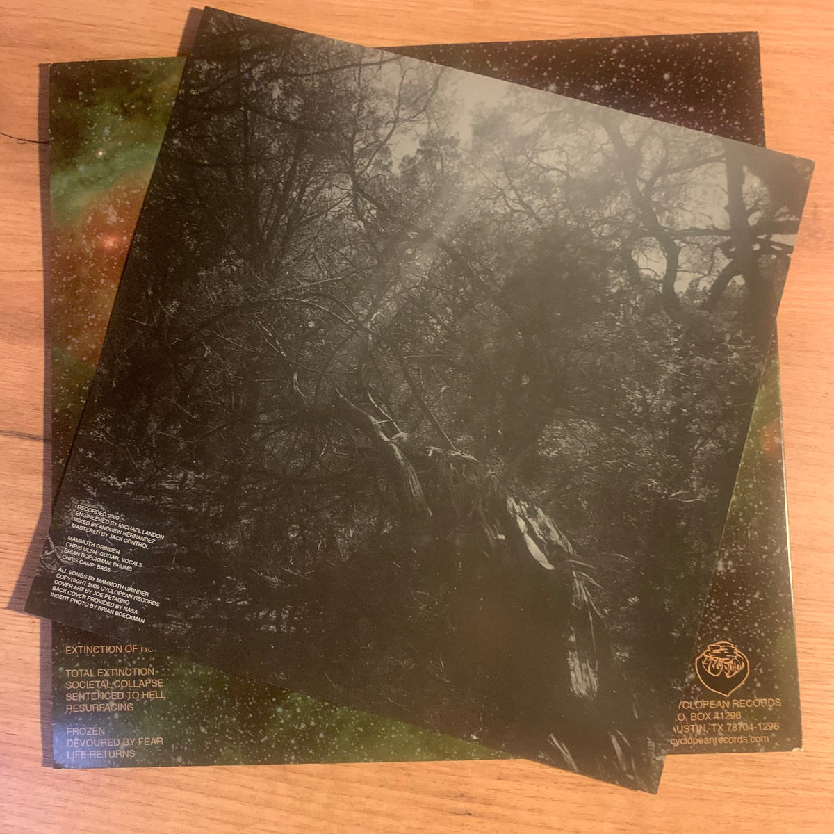 Vinyle orange Mammoth Grinder Extinction of Humanity