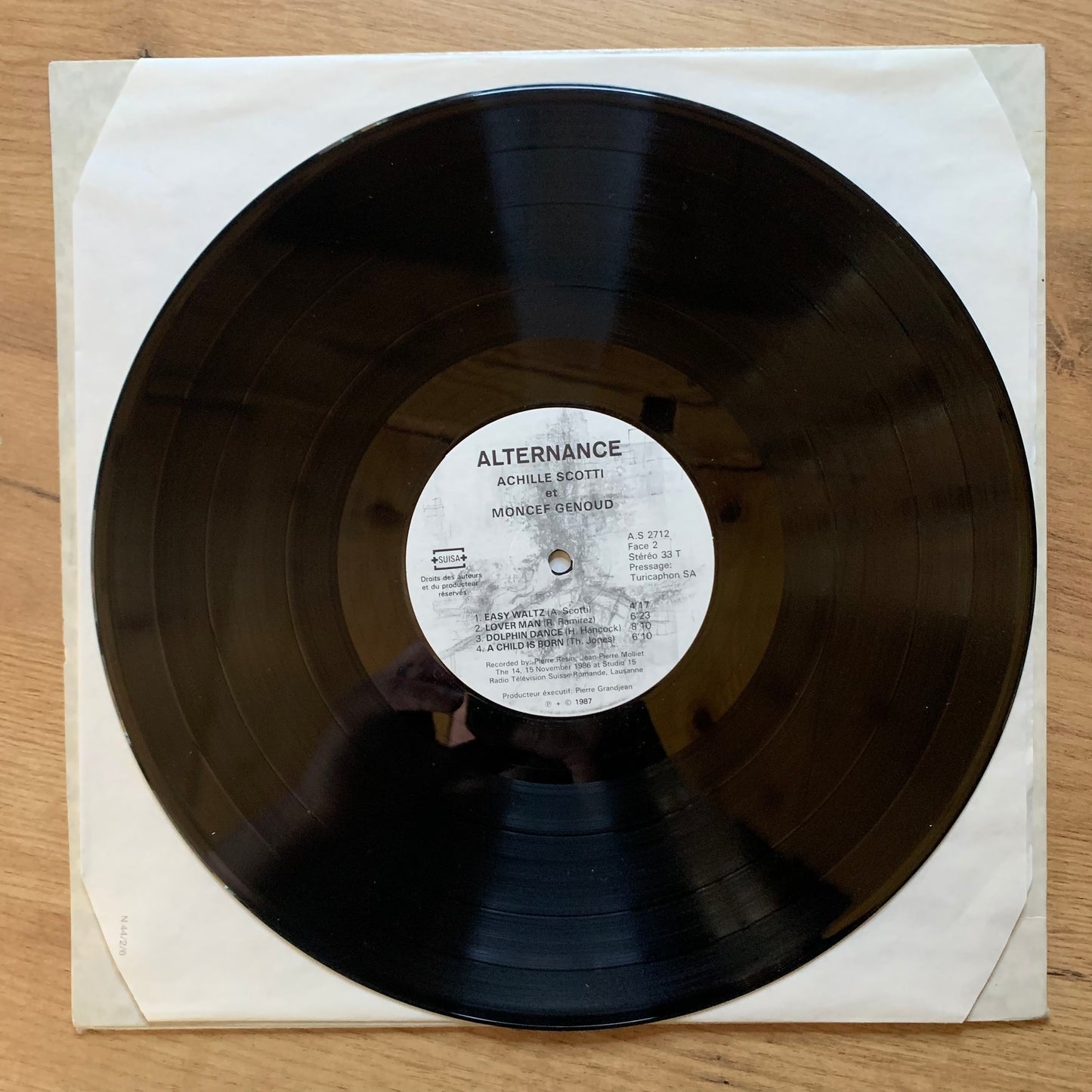 ACHILLE SCOTTI ET MONCEF GENOUD - ALTERNANCE...OG SUI 1987...EX/VG+