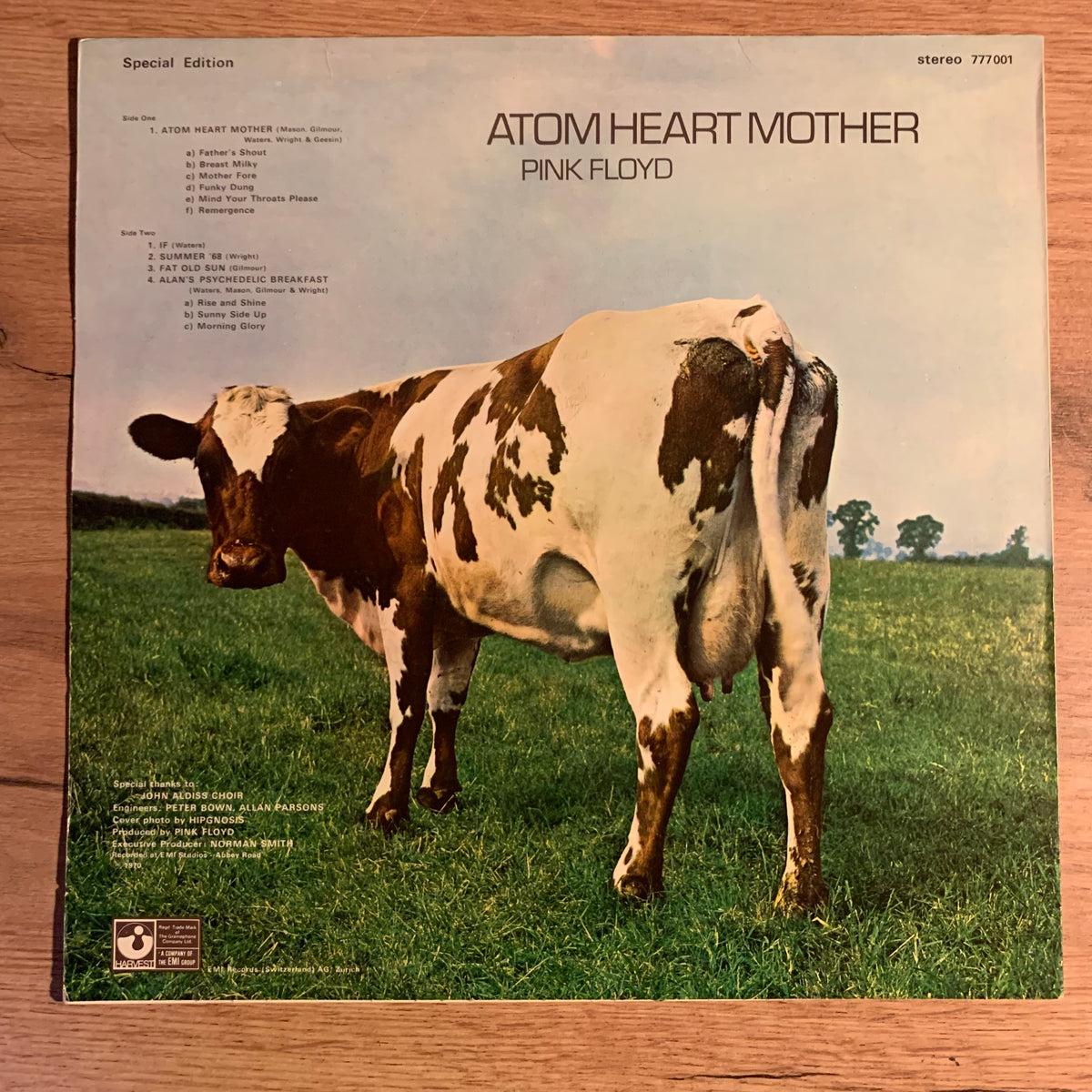 Pink Floyd - Atom Heart Mother, pochette verso Special Edition 777001
