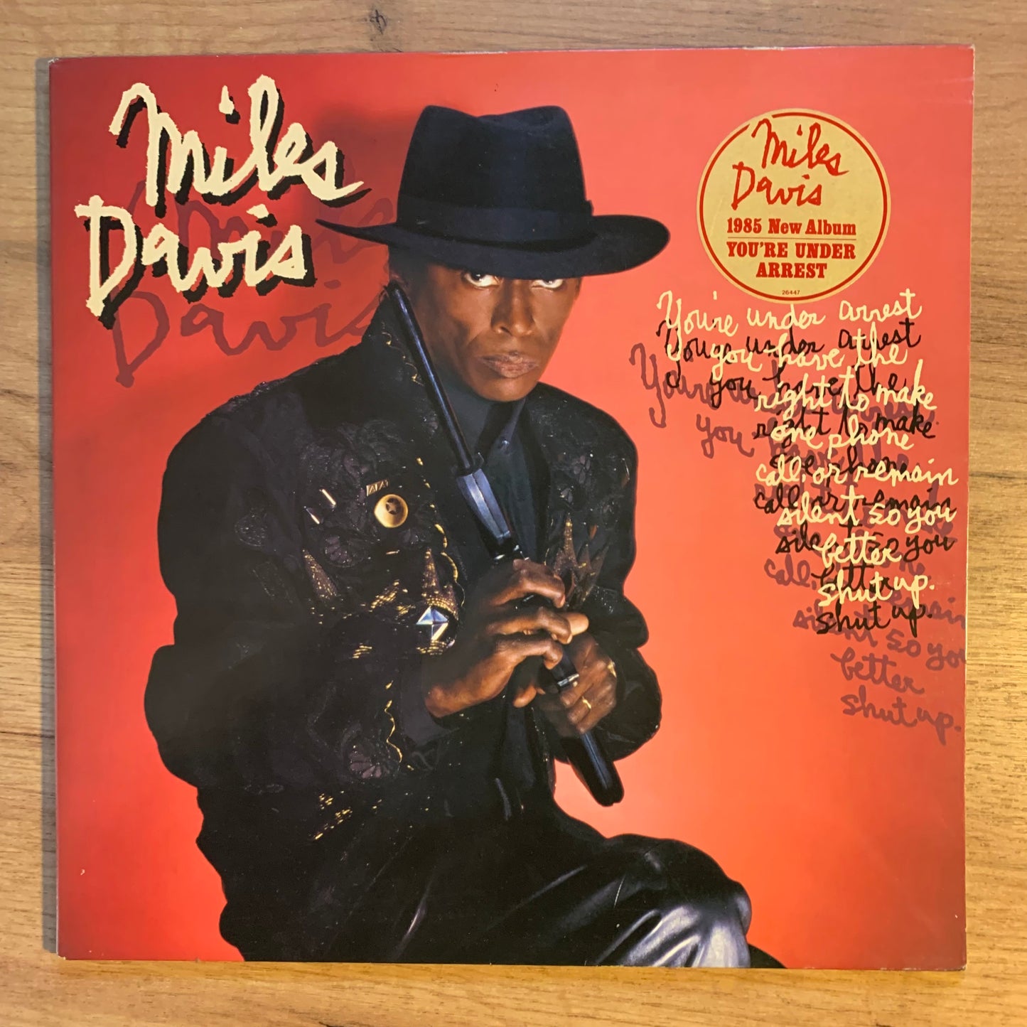 MILES DAVIS - YOU'RE UNDER ARREST...NL 1985...VG+/VG+