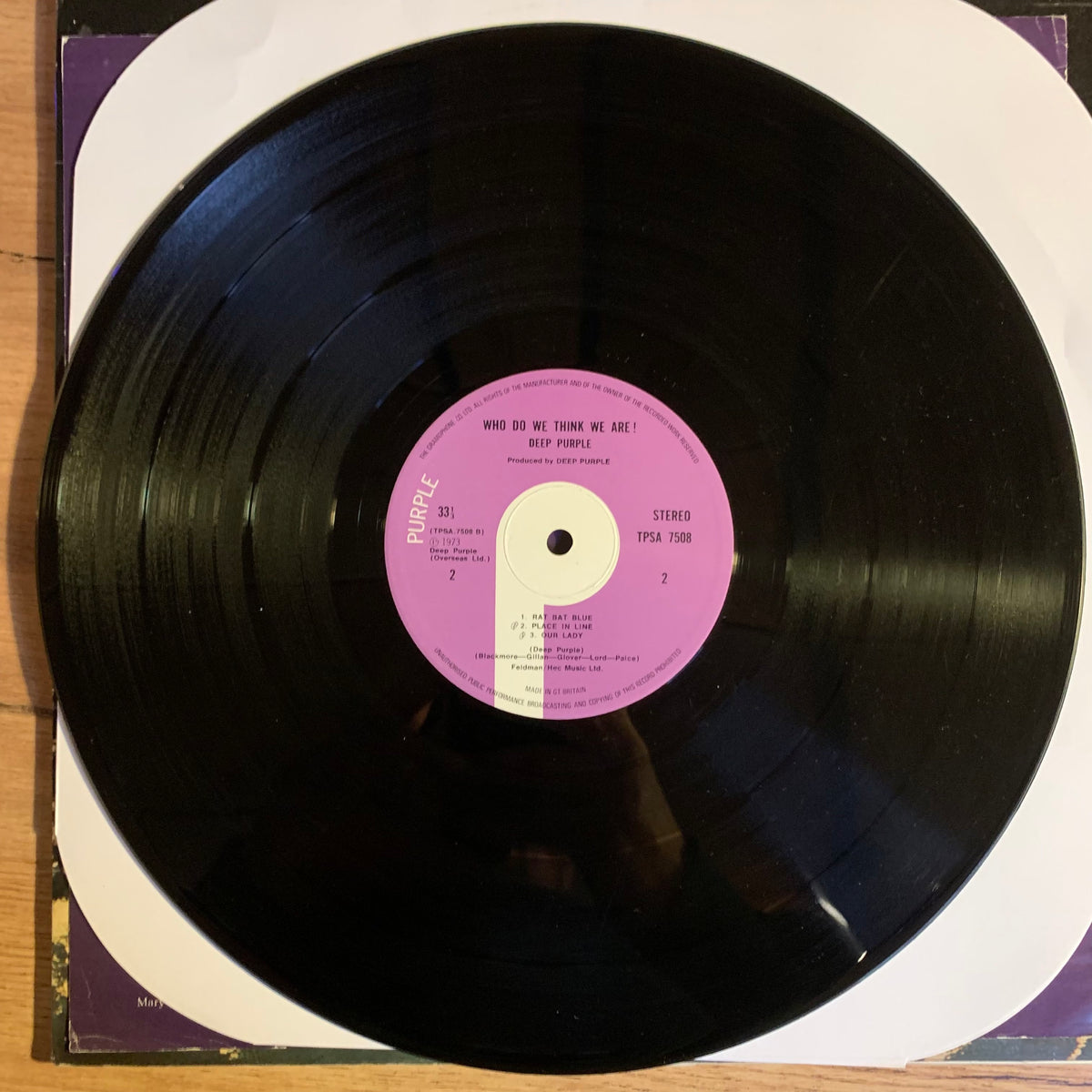 Deep Purple Who Do We Think We Are, autre vue du disque face 2