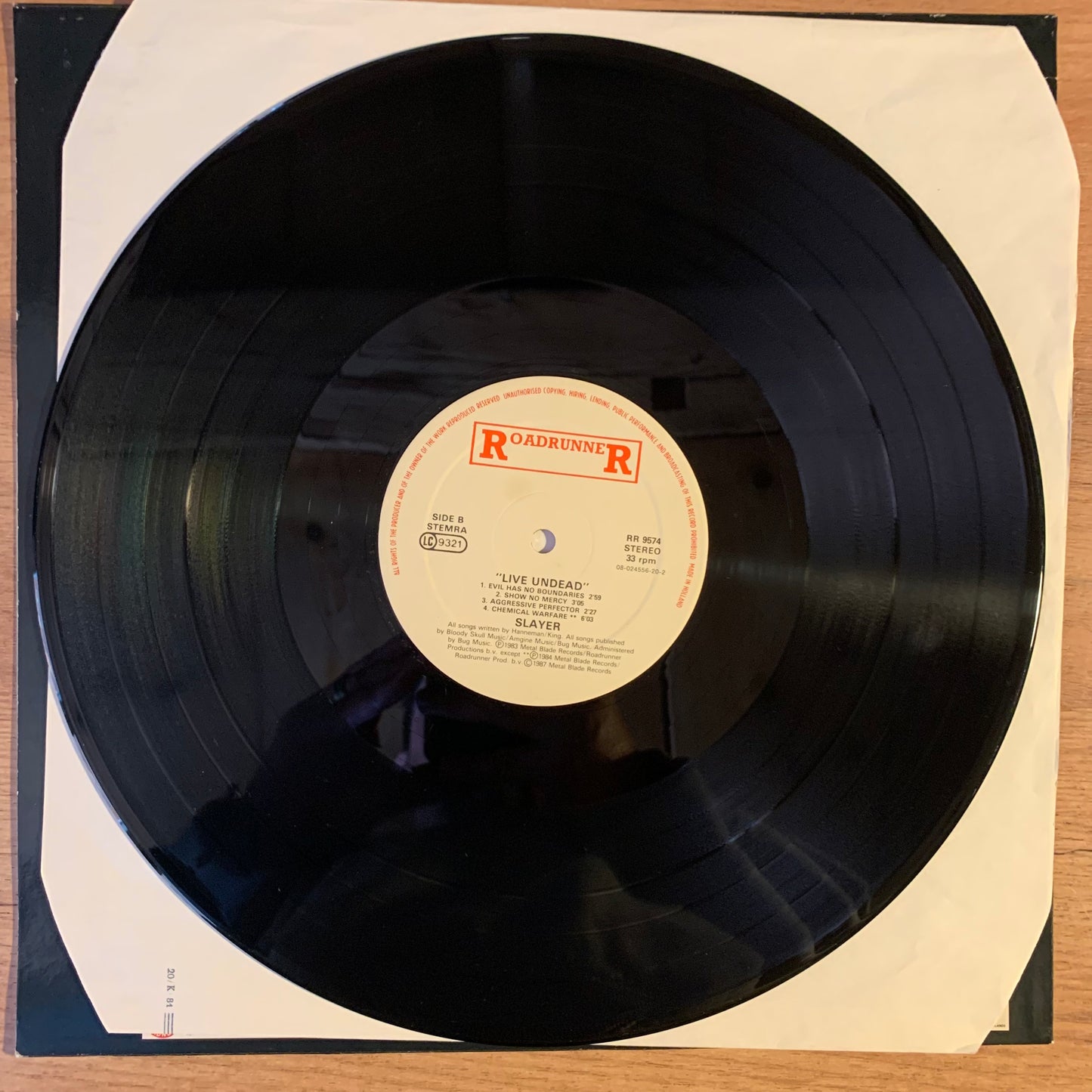SLAYER - LIVE UNDEAD...RE EU 1987...VG++/VG+