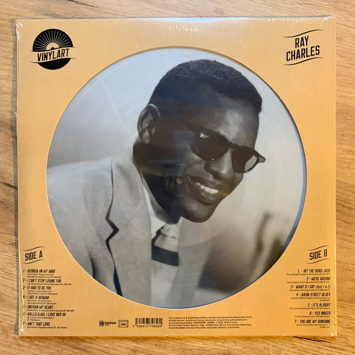 RAY CHARLES - RAY CHARLES (VINYLART PICTURE DISC)...COMPIL FR 2020...MINT