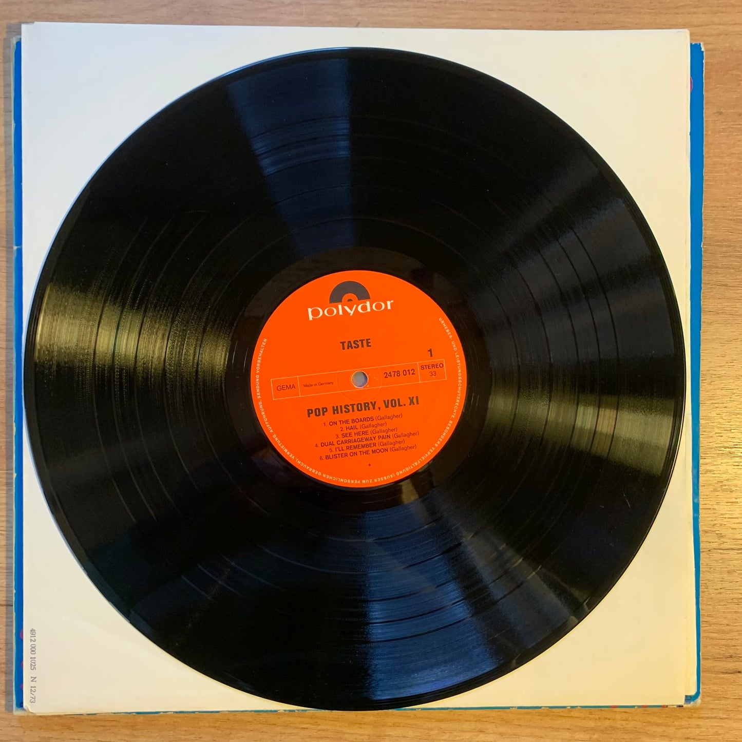 TASTE - POP HISTORY VOL. 11...OG GER 1971...VG+/VG