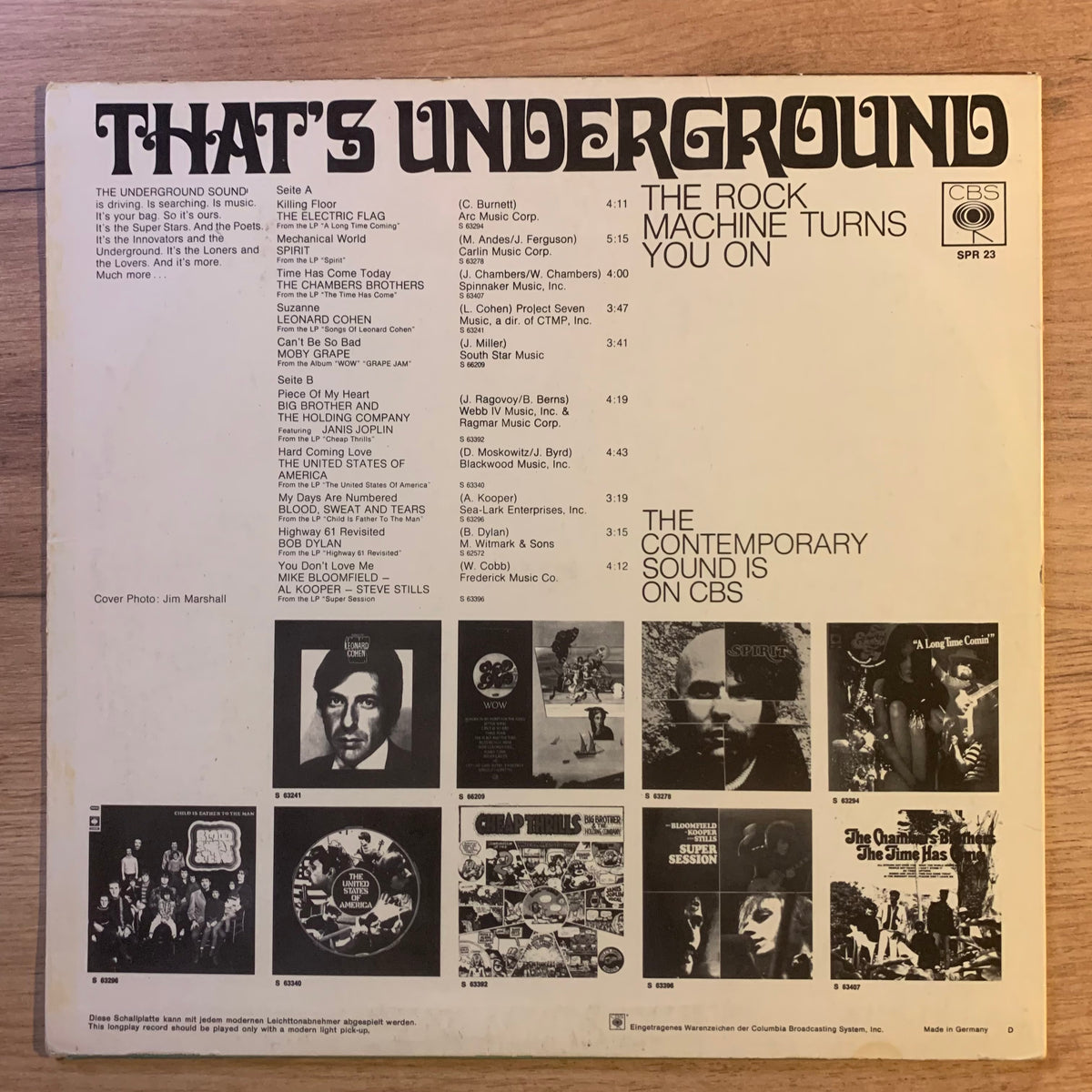 That's Underground : pochette verso