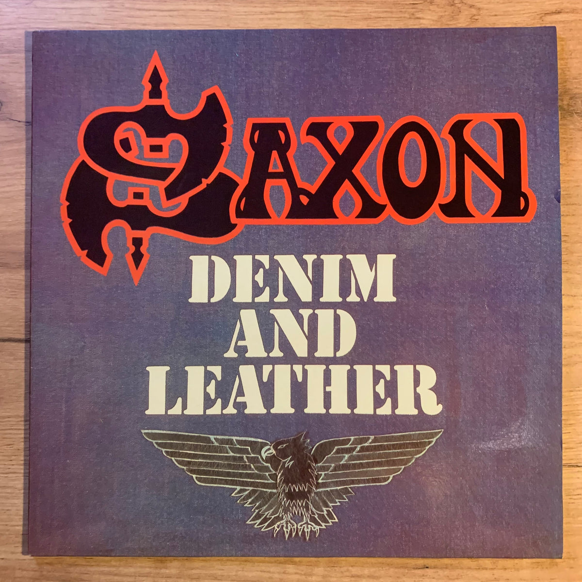 Saxon – Denim and Leather, pochette recto