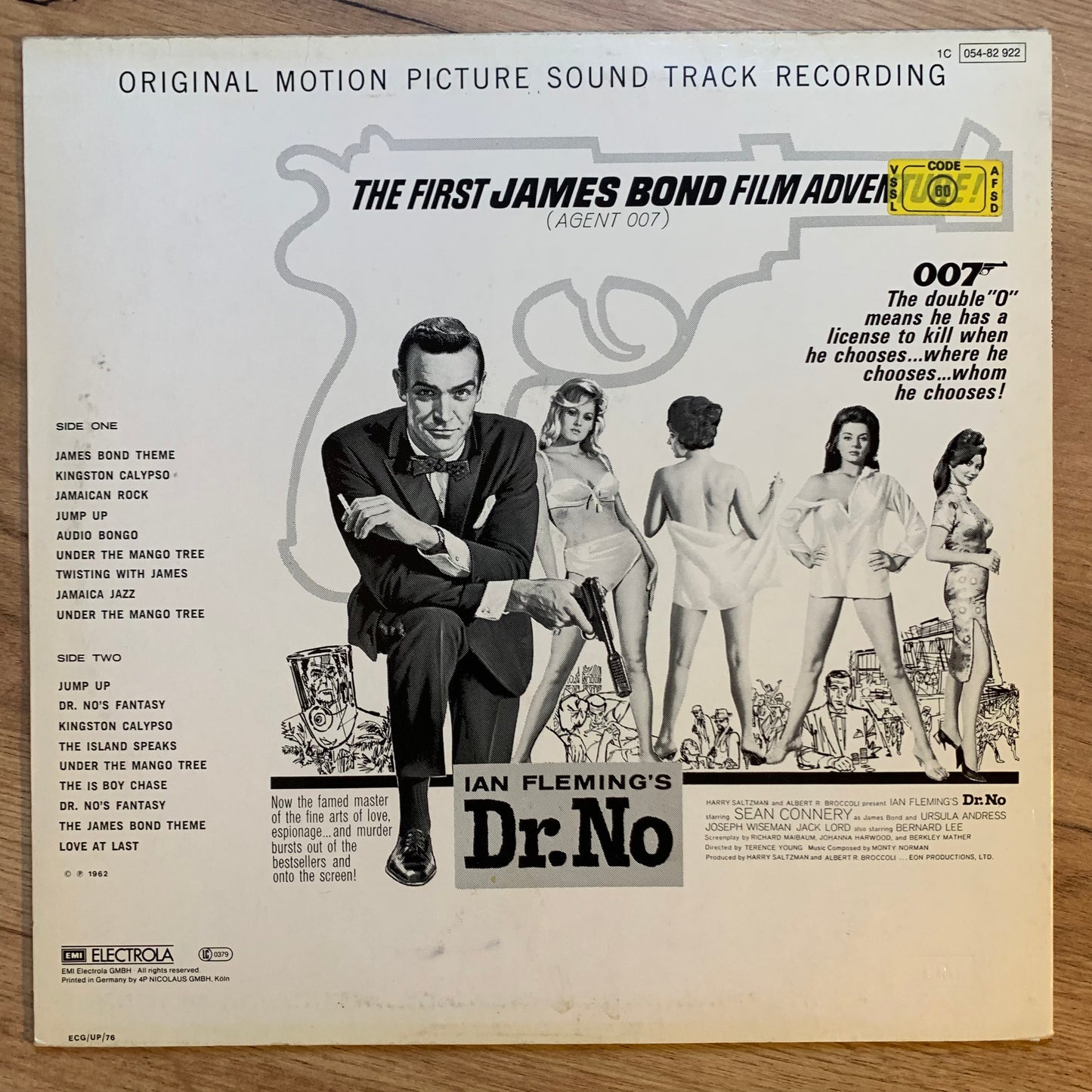 JAMES BOND - DR. NO OST...RE GER 1976...EX/VG+