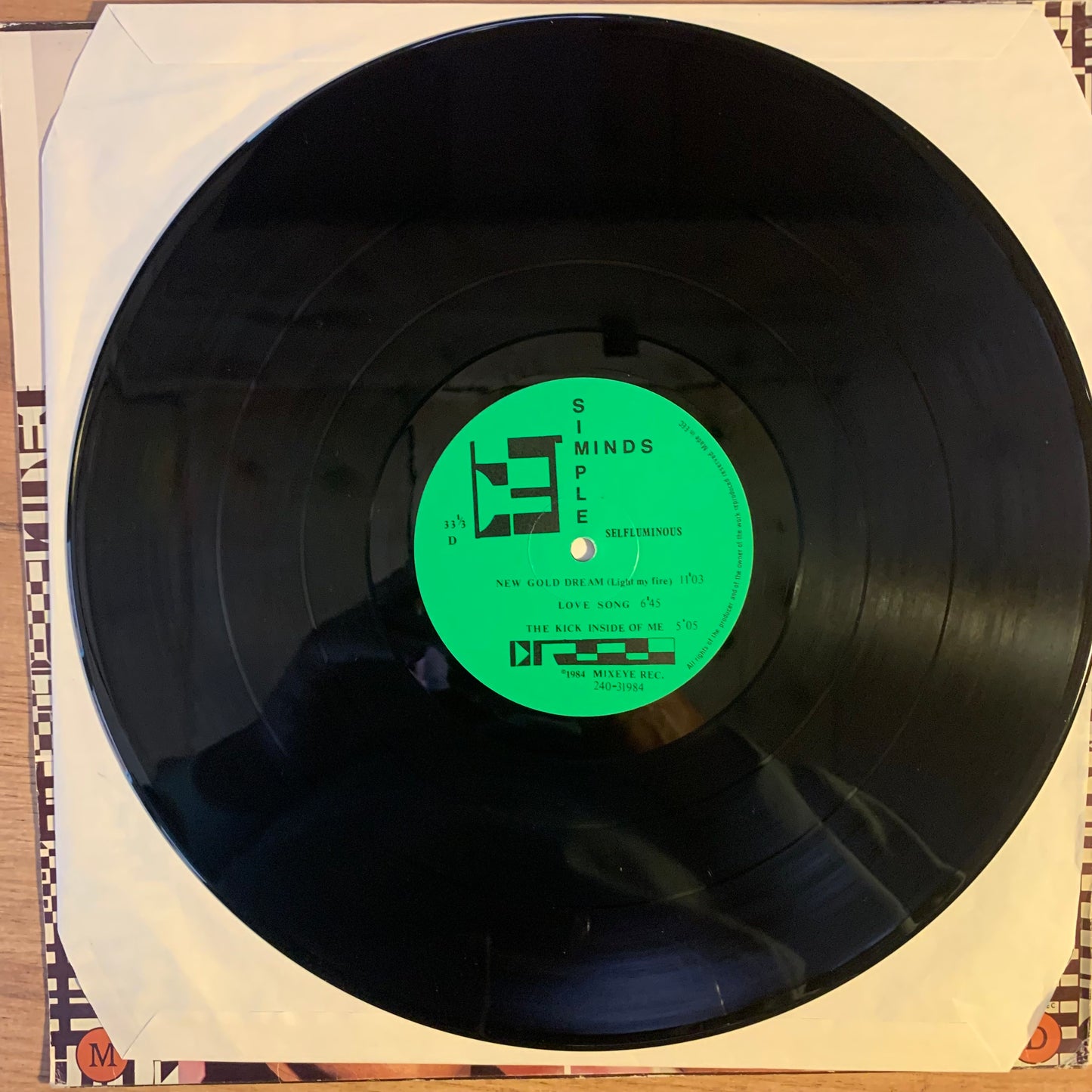 SIMPLE MINDS - SELFLUMINOUS...RE EU 1984...VG+/VG+