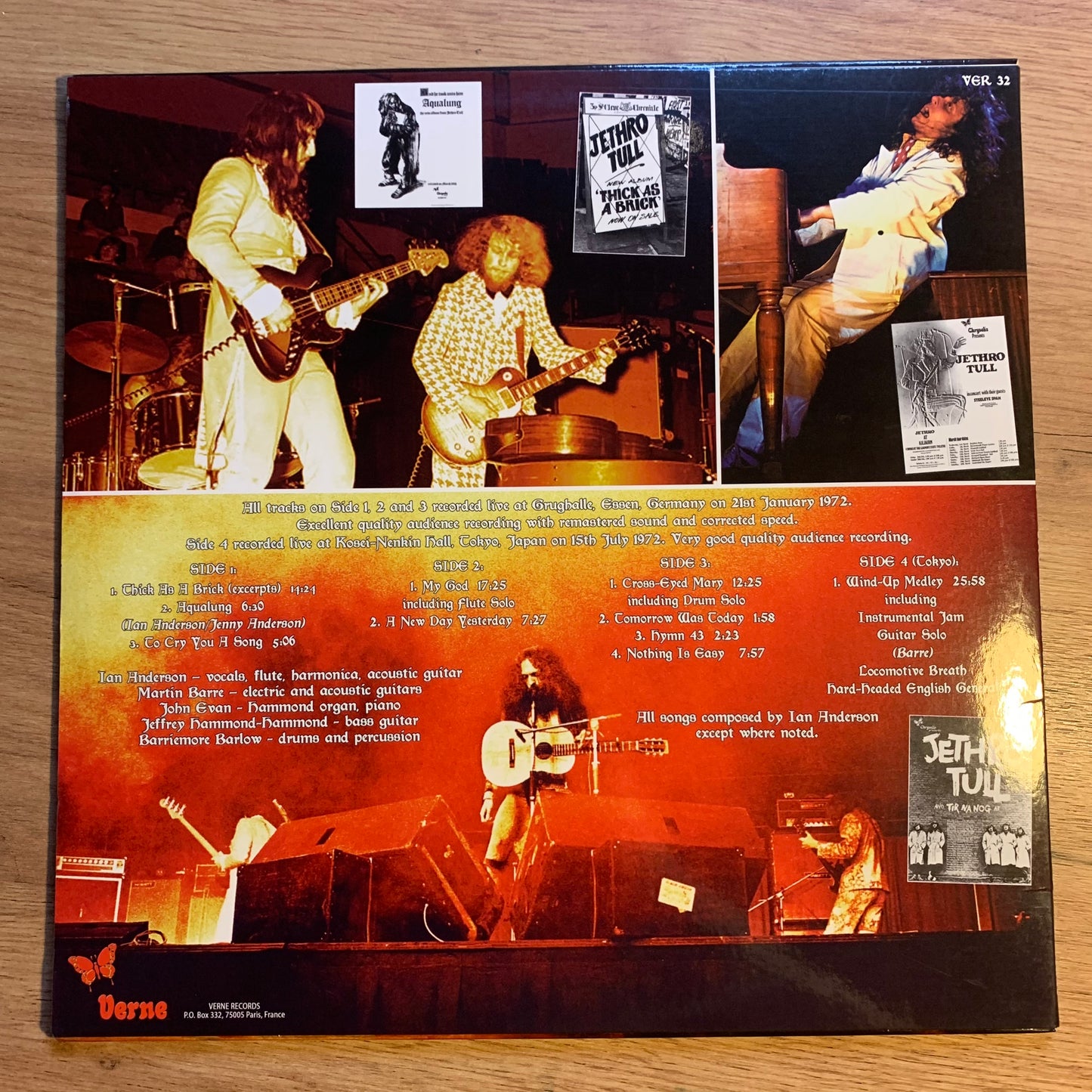 JETHRO TULL - LIVE IN ESSEN 1972...BOOT FR 2019...VG/VG++