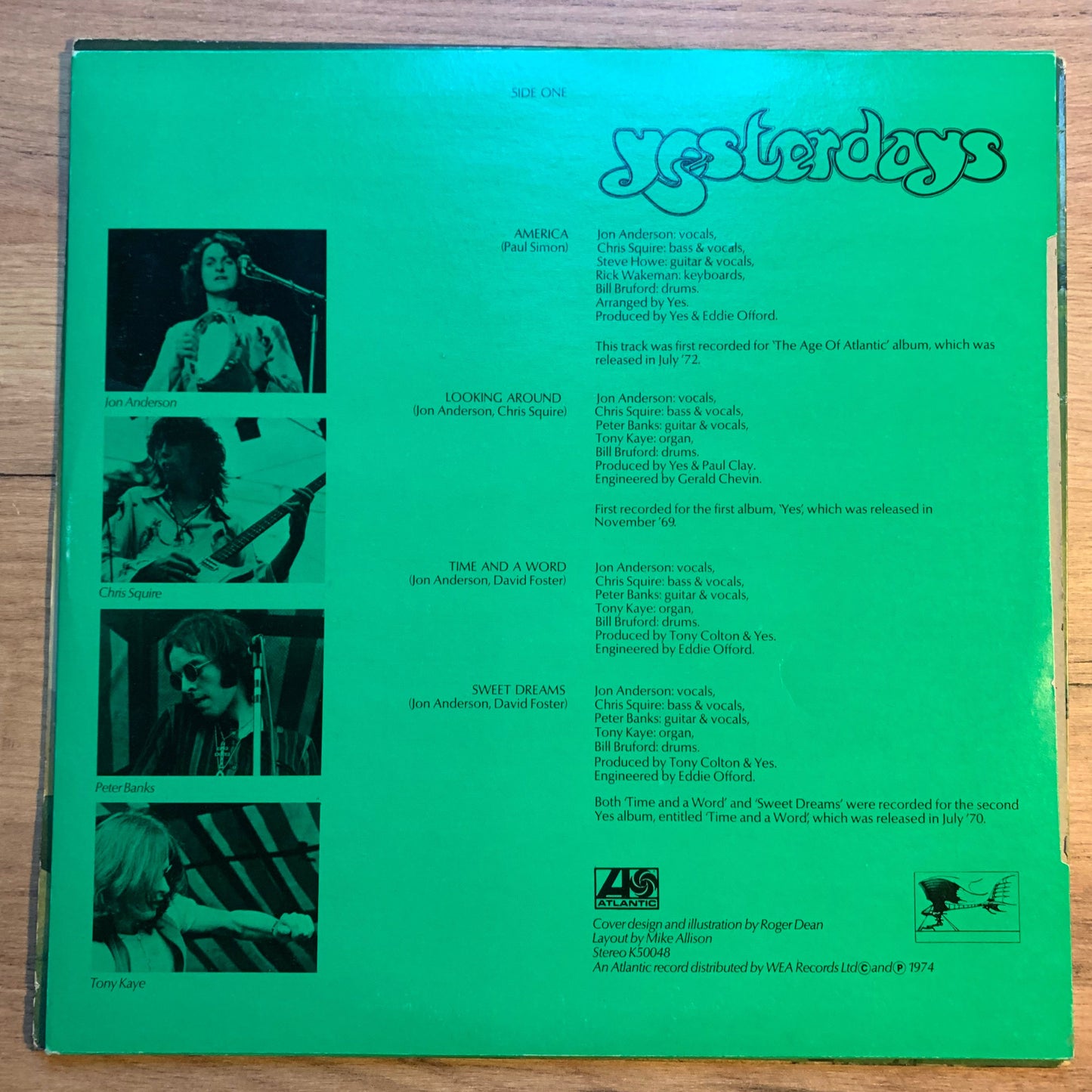 YES - YESTERDAYS...OG UK 1975...EX/VG++