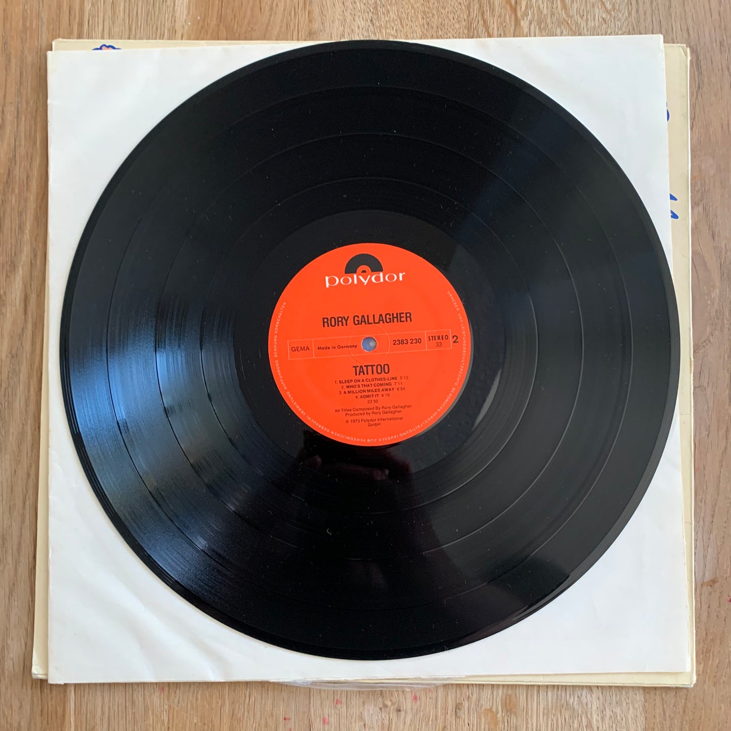 RORY GALLAGHER - TATTOO...OG GER 1973...VG++/VG+