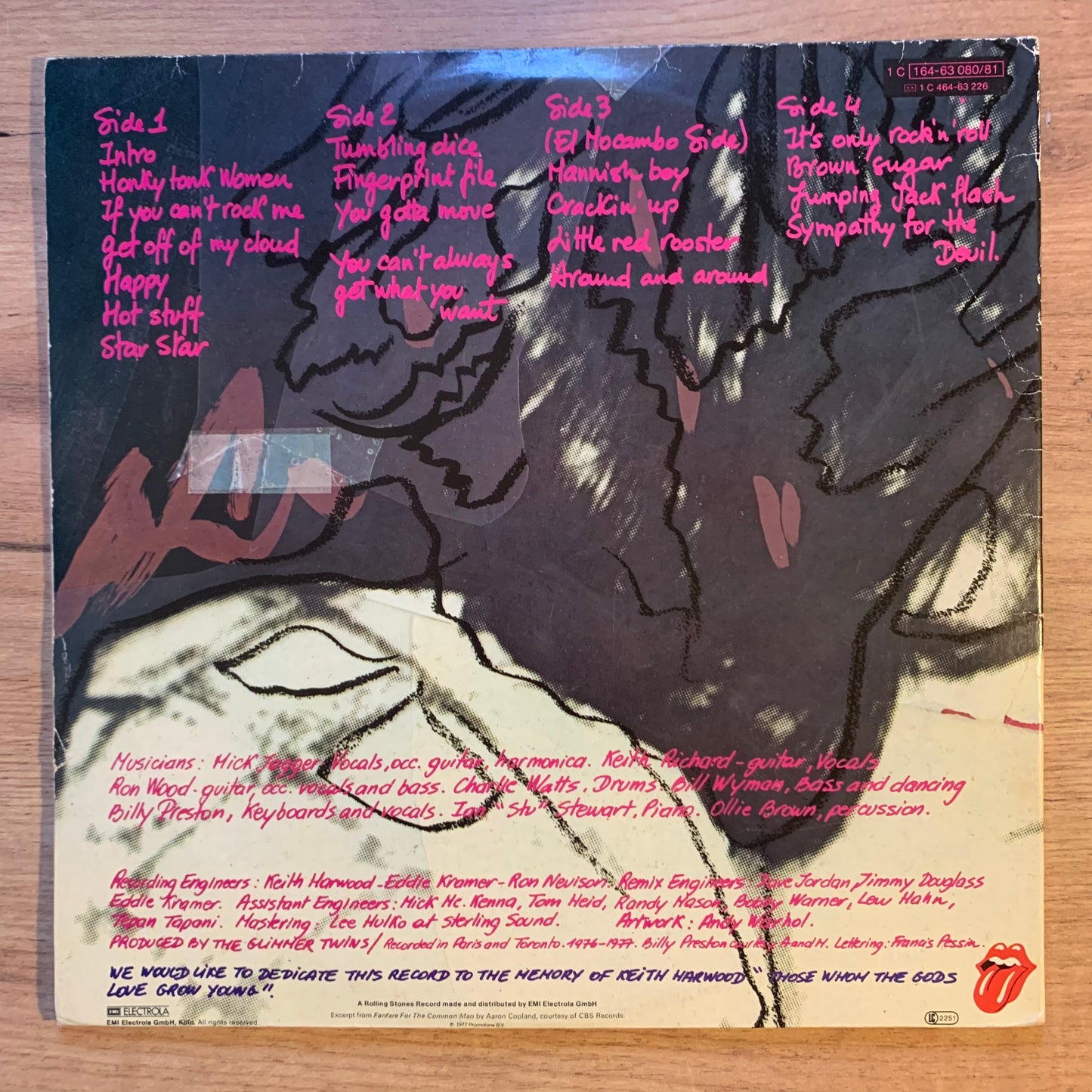 THE ROLLING STONES - LOVE YOU LIVE...OG GER 1977...VG/VG+